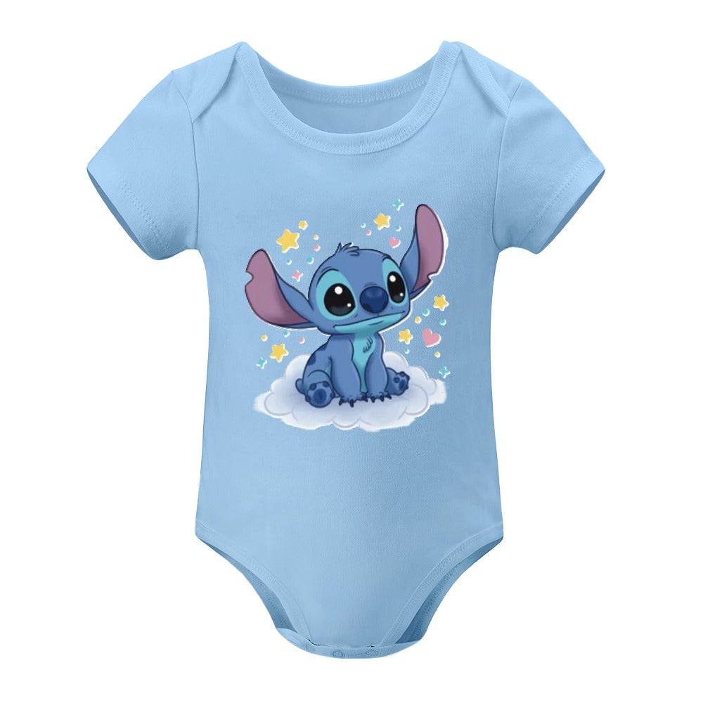 BABY BOY CLOTHING CARTOON PRINT DESIGNS BOYS Short -Sleeve Baby's Bodysuit - CARTOON PRINTS