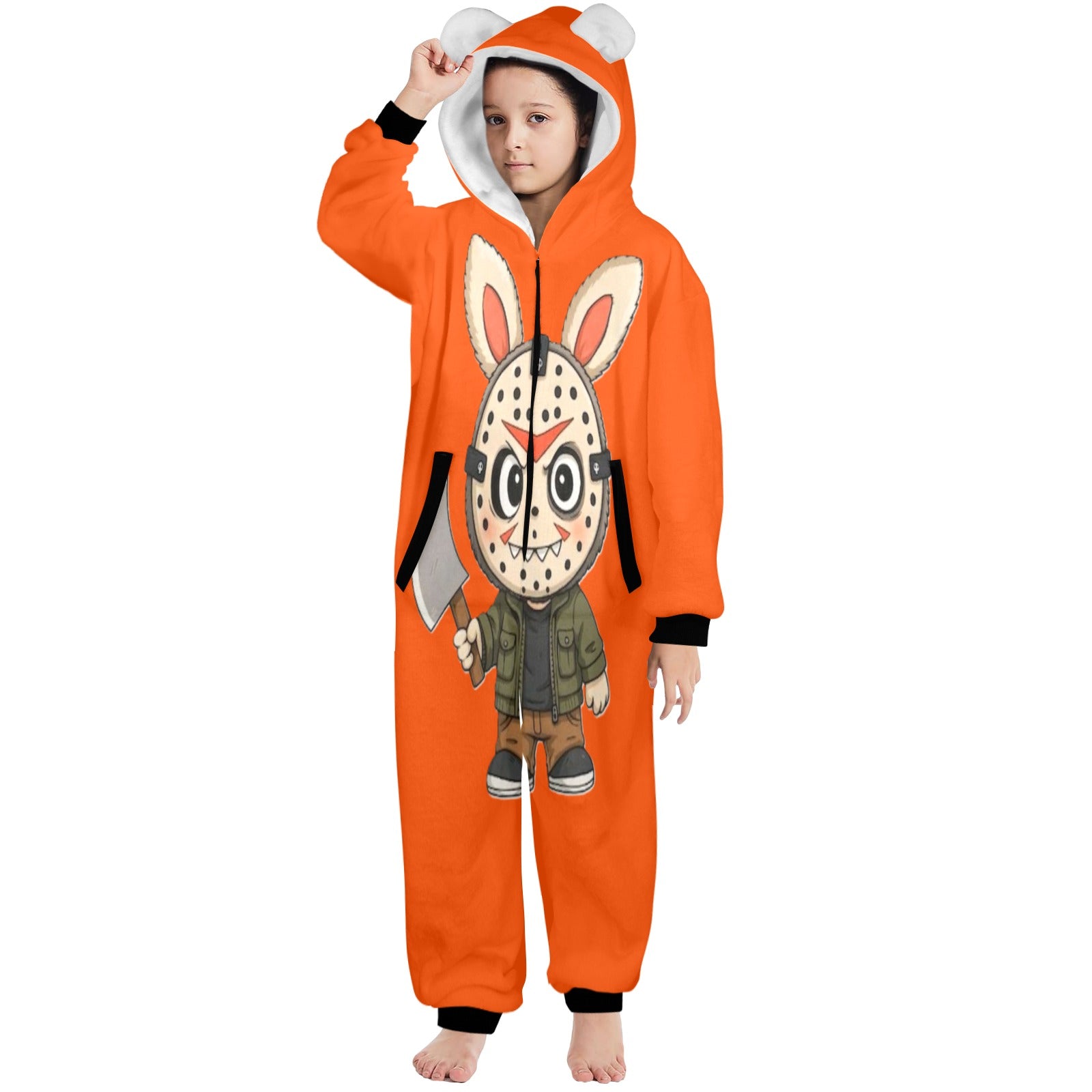 KSC's Halloween Big Kids Unisex Onesies (8 to 15 Years) Friday 13th Labubu