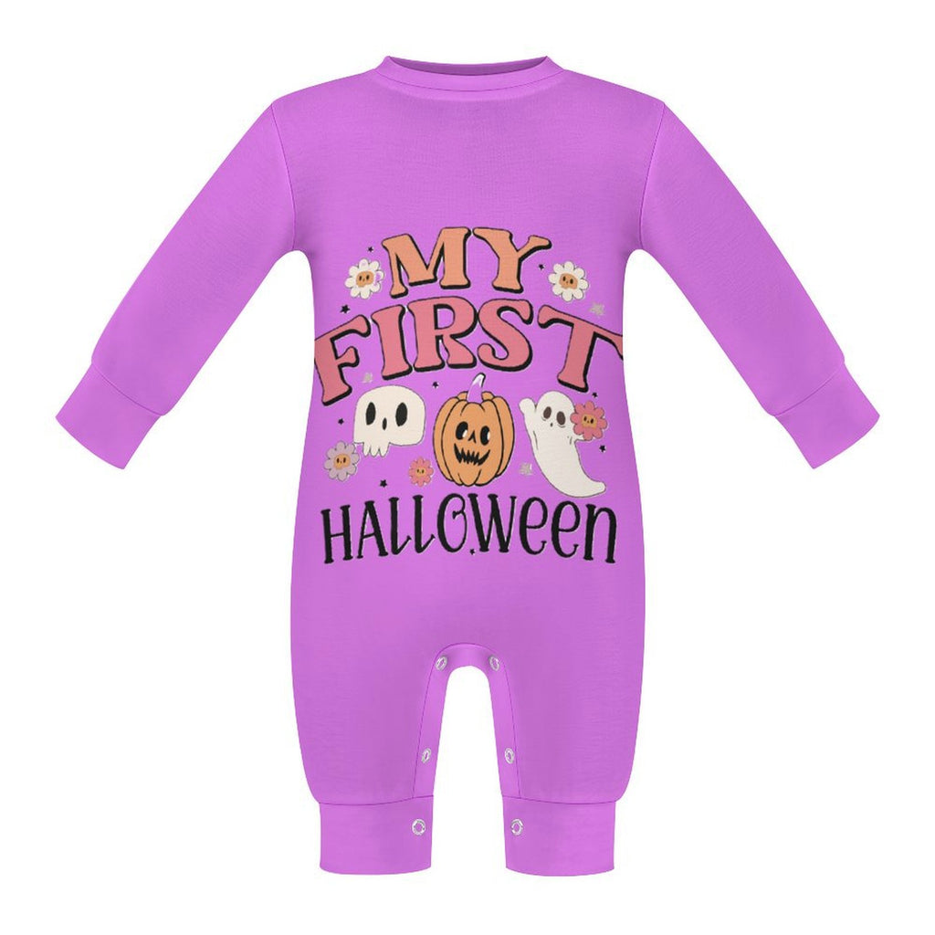 Baby My First Halloween Pink Onesie Romper Long Sleeve Baby Romper