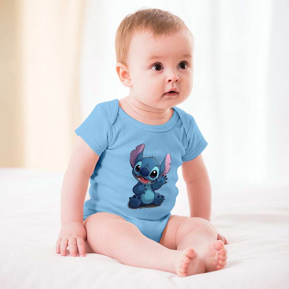BABY BOY CLOTHING CARTOON PRINT DESIGNS BOYS Short -Sleeve Baby's Bodysuit - CARTOON PRINTS