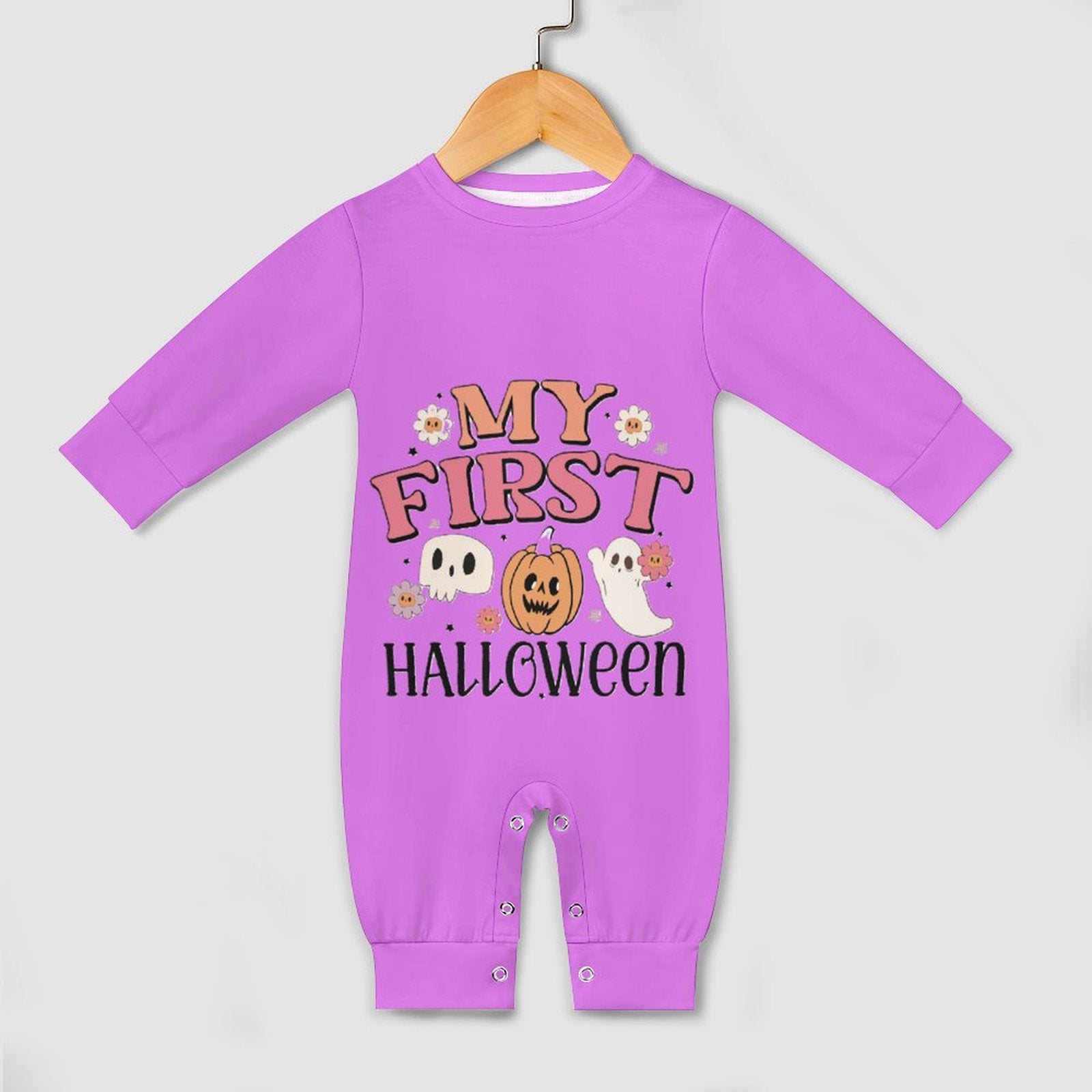 Baby My First Halloween Pink Onesie Romper Long Sleeve Baby Romper