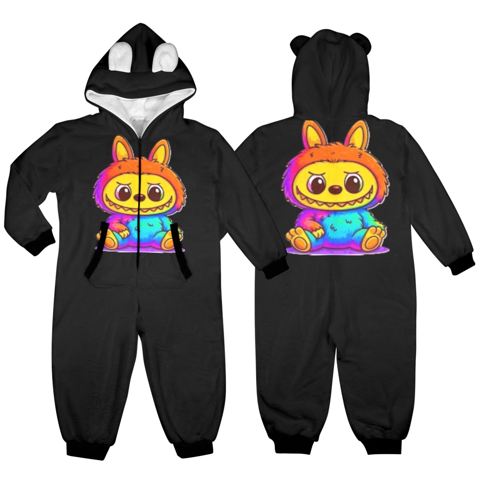 KSC's Black Little Kids Onesie Labubu Design