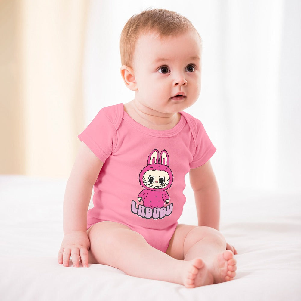 KSC's Cute Baby Labubu Girl Body Suit -Short -Sleeve Baby's Bodysuit