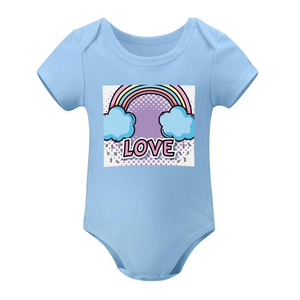BABY BOY CLOTHING CARTOON PRINT DESIGNS BOYS Short -Sleeve Baby's Bodysuit - CARTOON PRINTS
