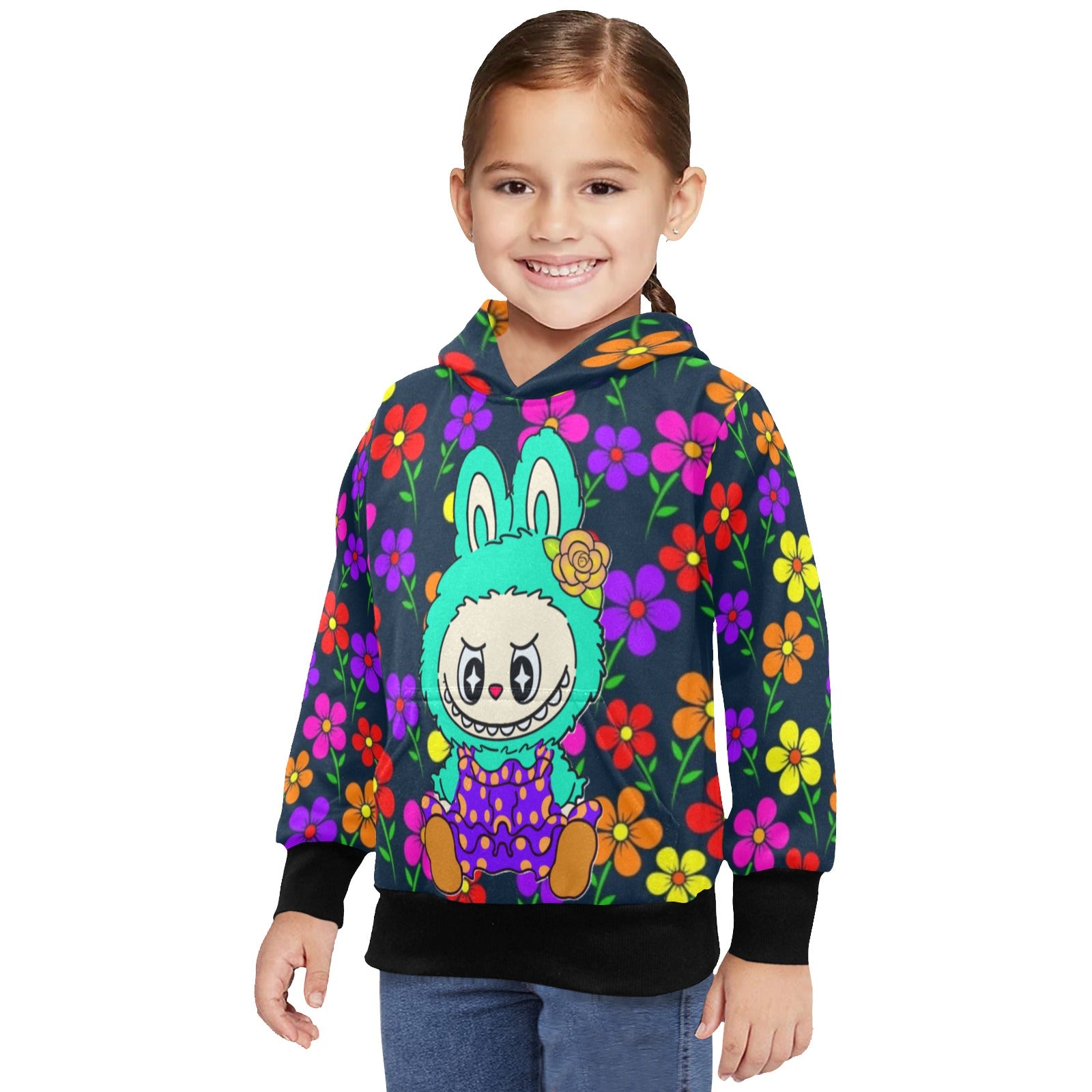 KSC's Little Girls' Labubu Designs Long Sleeve Hoodies