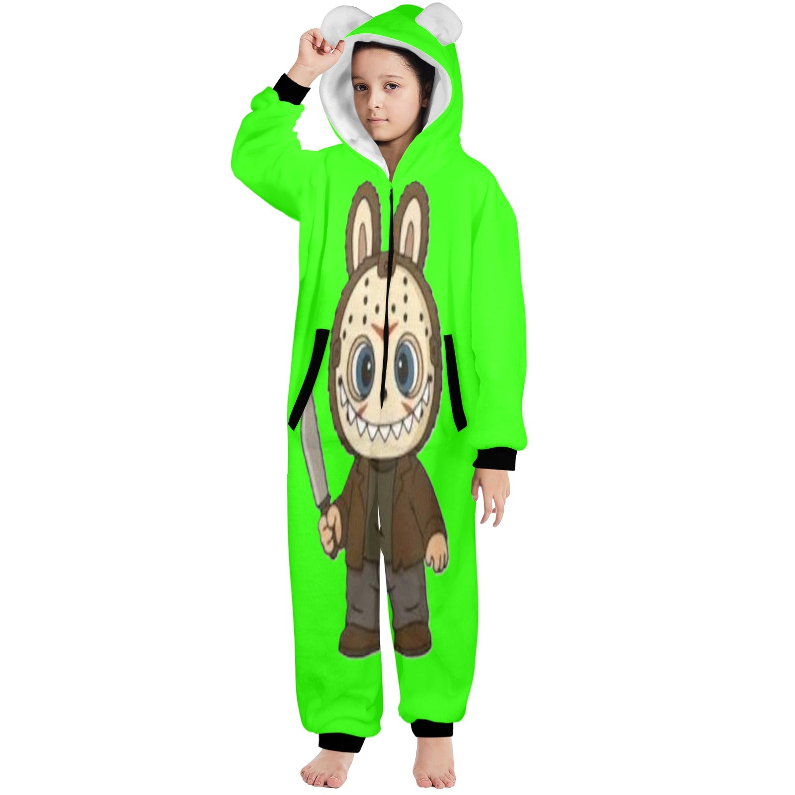 KSC's Halloween Big Kids Unisex Onesies (8 to 15 Years) Jason Friday 13th Labubu