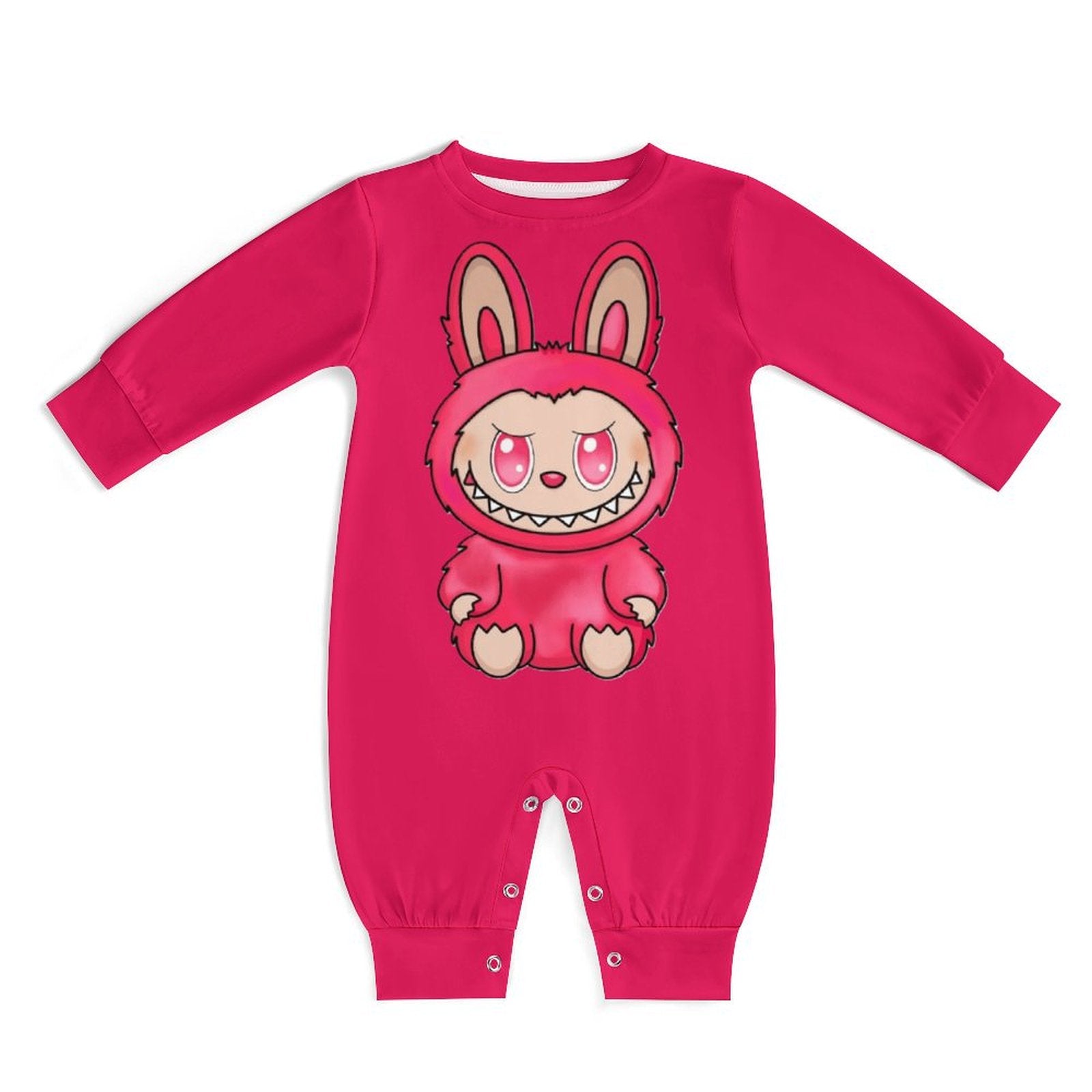 Baby Labubu Long Sleeve Onesie Romper with Hat
