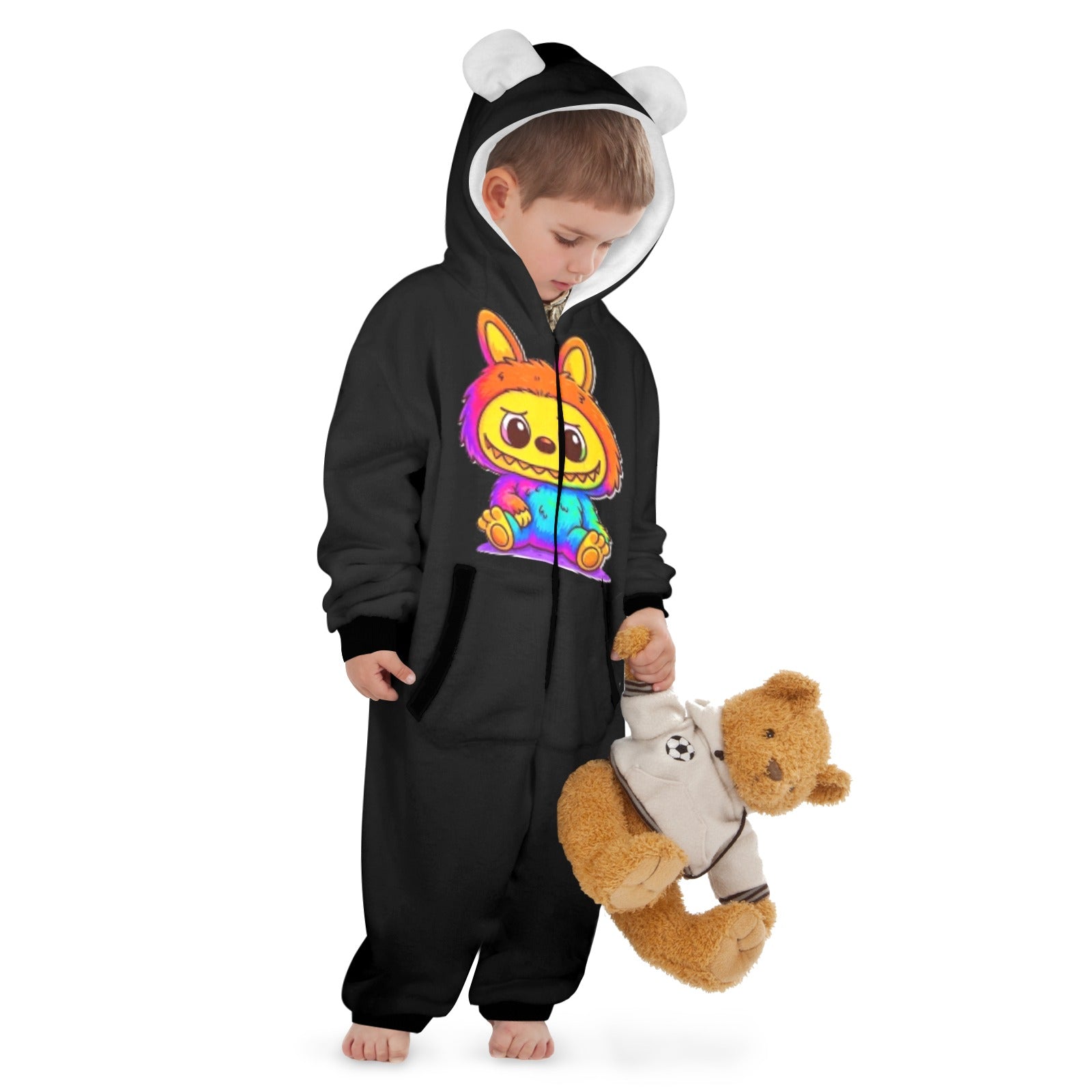 KSC's Black Little Kids Onesie Labubu Design