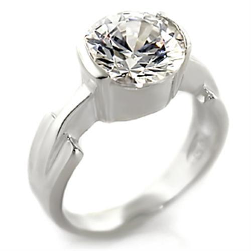 CZ STERLING SILVER RING 32125 High-Polished 925 Sterling Silver Ring