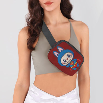 🦸‍♂️Labubu Hero Trio Fanny – Justice League Power, Pocket-Sized - Labubu Heros (Superman, Batman, Hulk) Cross Body Bags - Fanny Packs for Adults Kids