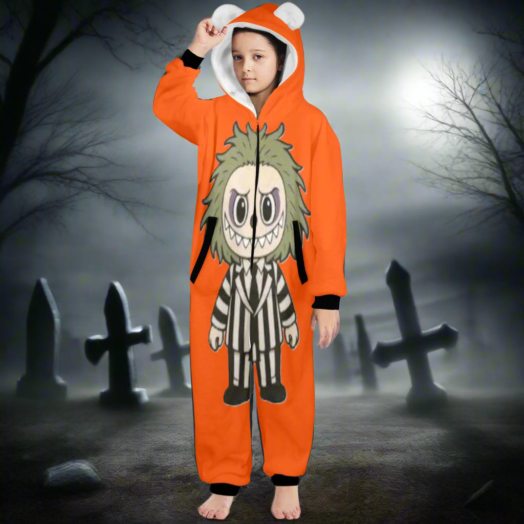 KSC's Halloween Big Kids Unisex Onesies (8 to 15 Years) Beetle Juice Labubu
