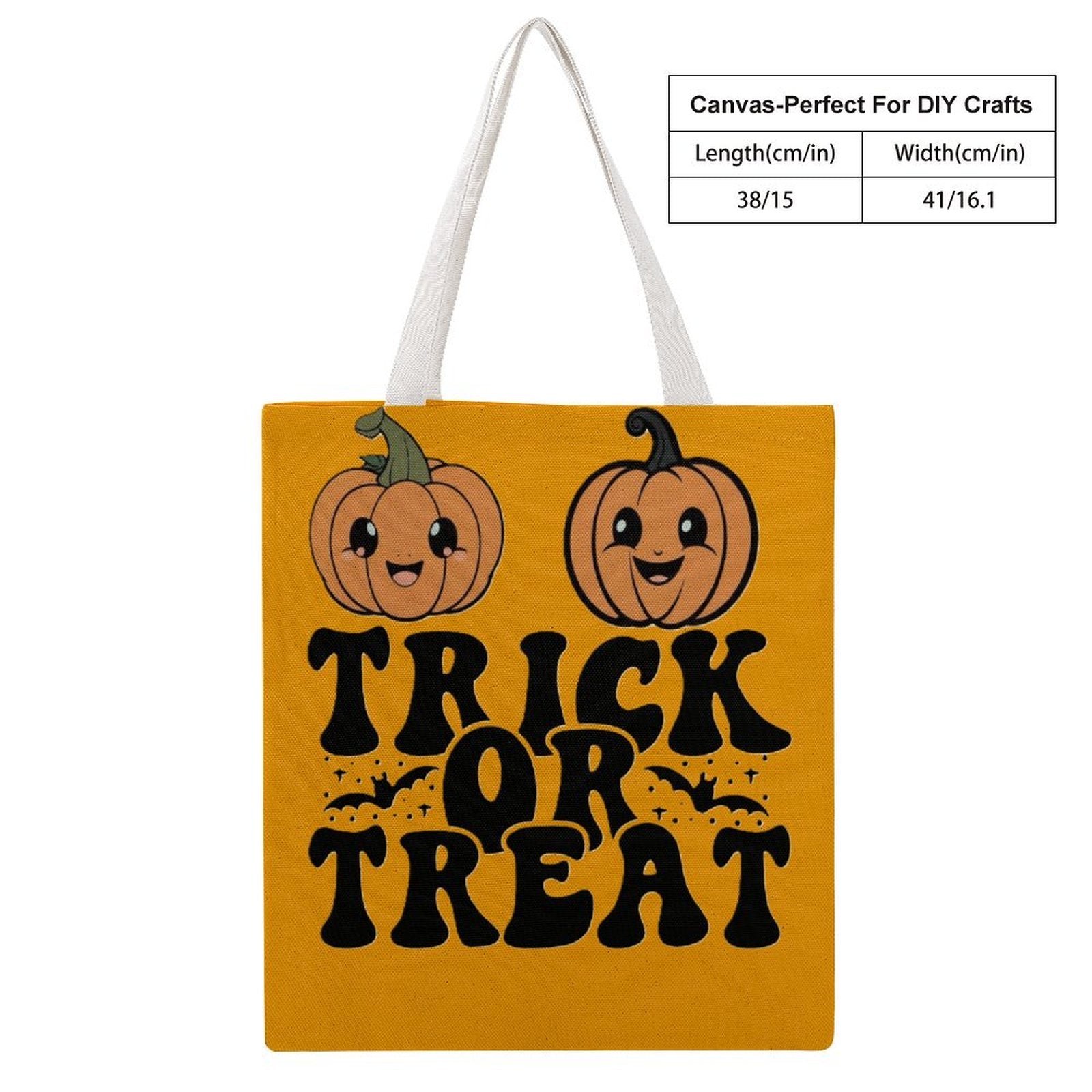 Halloween Trick Or Treat Tote Bag - Canvas Tote Bag Single Canvas Tote Bag-38x41CM