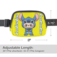 🌈 Labubu Stitch Crossbody Fanny – Color-Pop Cool for Every Age! Labubu Stitch Cross Body Bags - Fanny Bags: Adults & Kids with Variety Of Colors