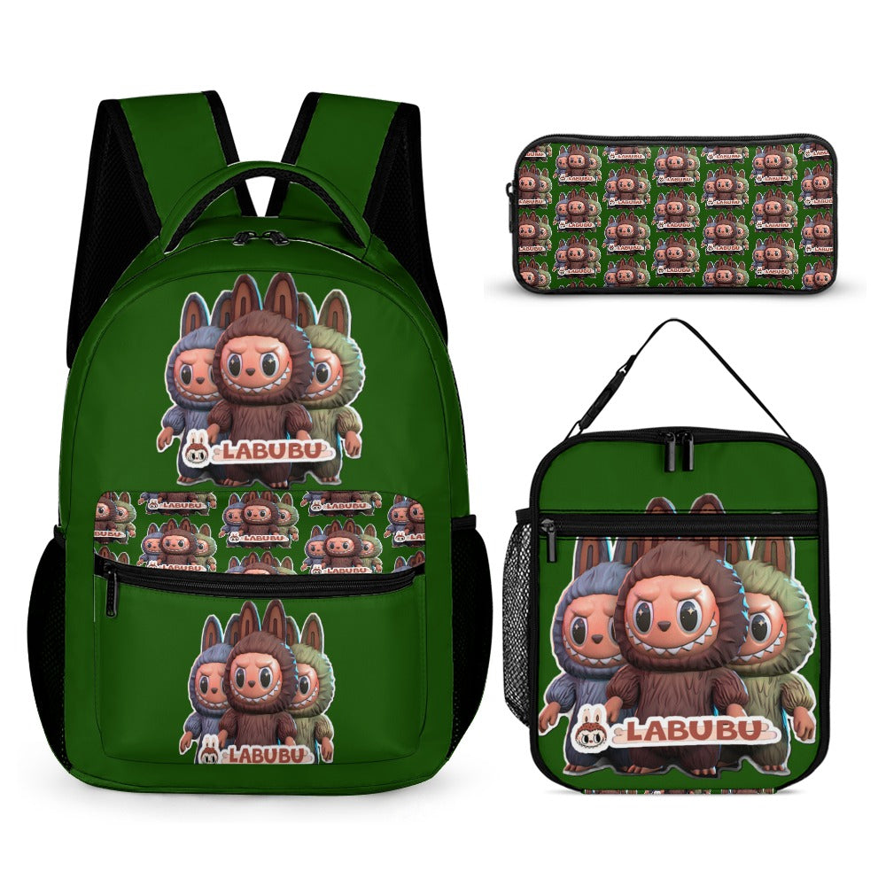 NEW Three Piece Labubu Backpack Bundle - 9 different options  - Back To School Deal