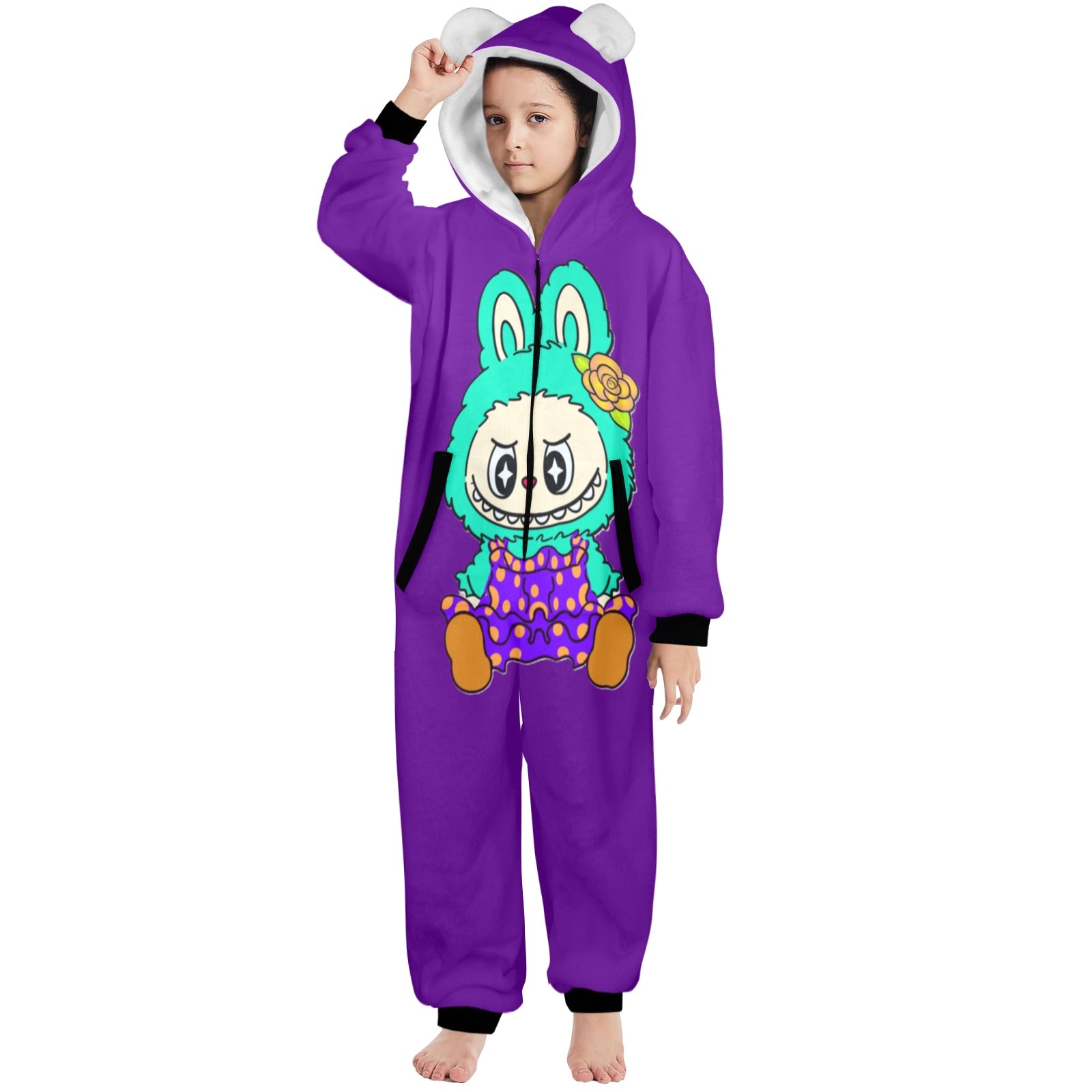KSC's Exclusive Big Kids Onesie Labubu (8 to 15 Years) Purple Teal Labubu