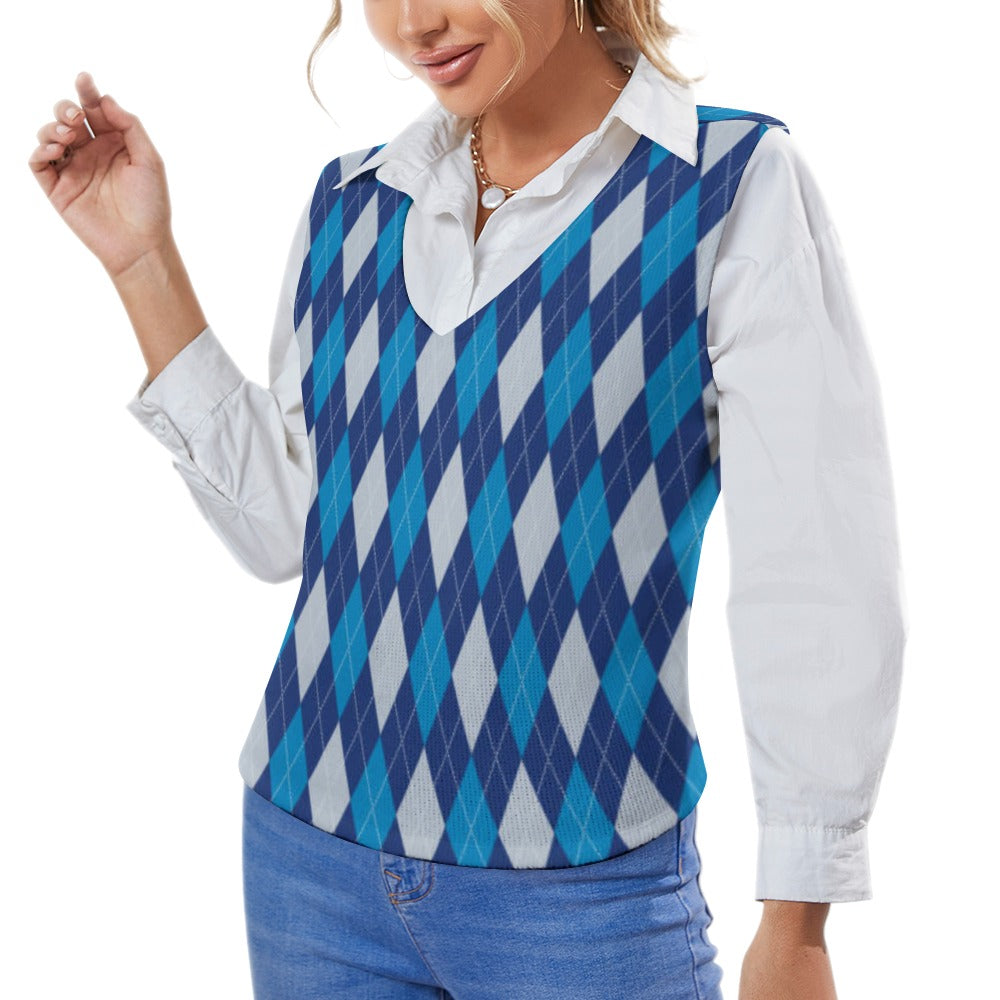 KSC's Custom Vest Designs Women's Long Sleeve Button Knit Vest - 10 OPTIONS INSIDE