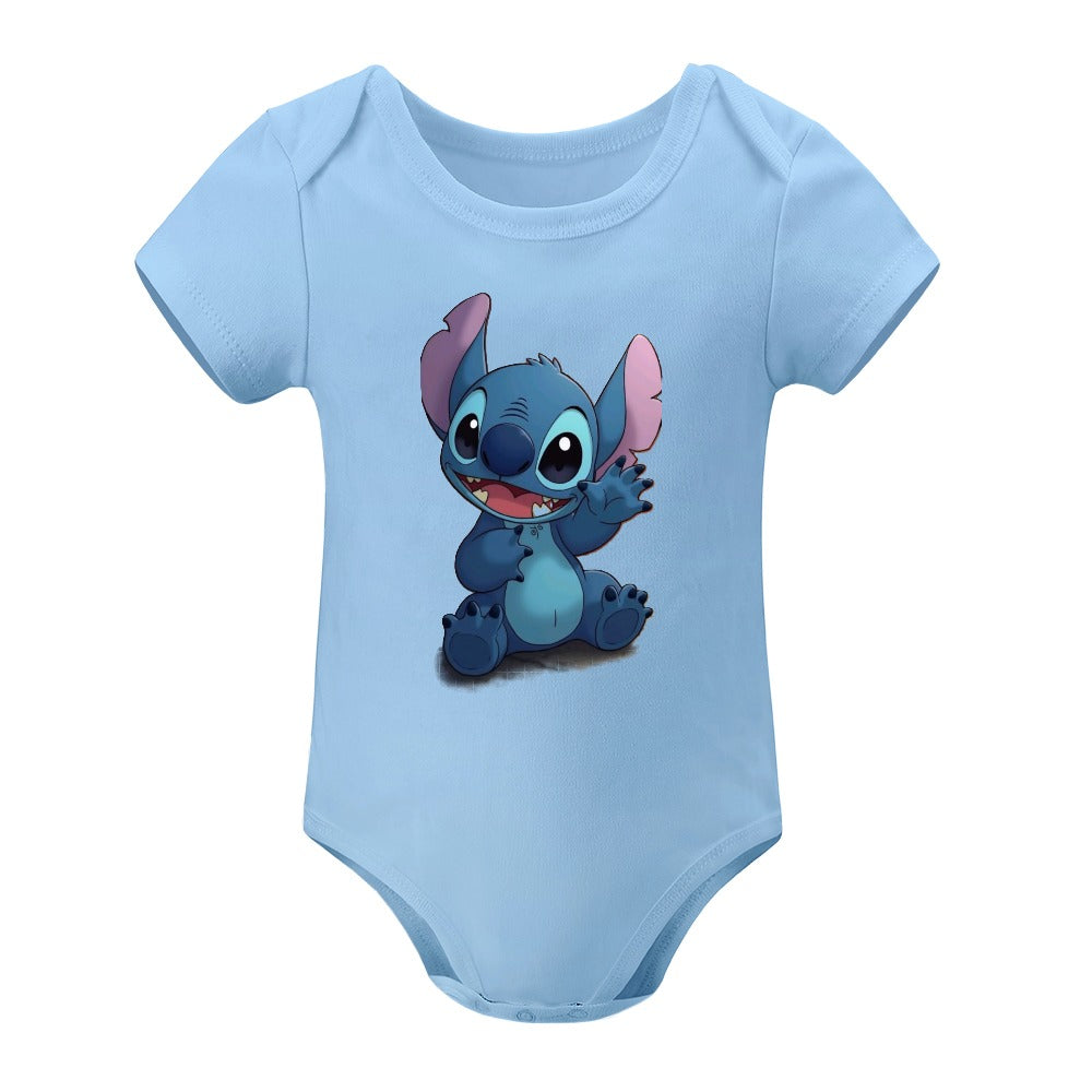 BABY BOY CLOTHING CARTOON PRINT DESIGNS BOYS Short -Sleeve Baby's Bodysuit - CARTOON PRINTS