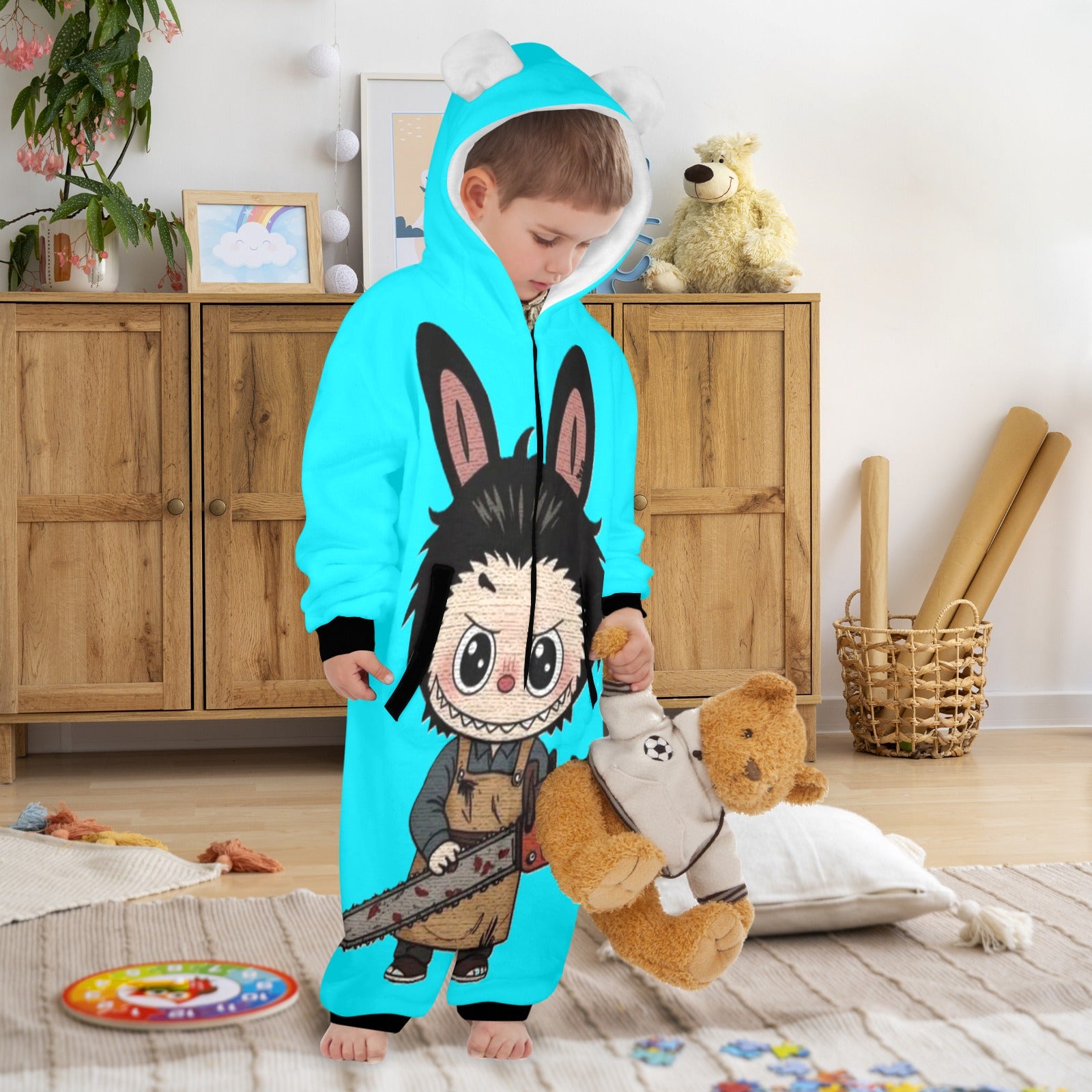 KSC's Halloween Exclusive Little Kids Unisex Onesie Labubu Chainsaw