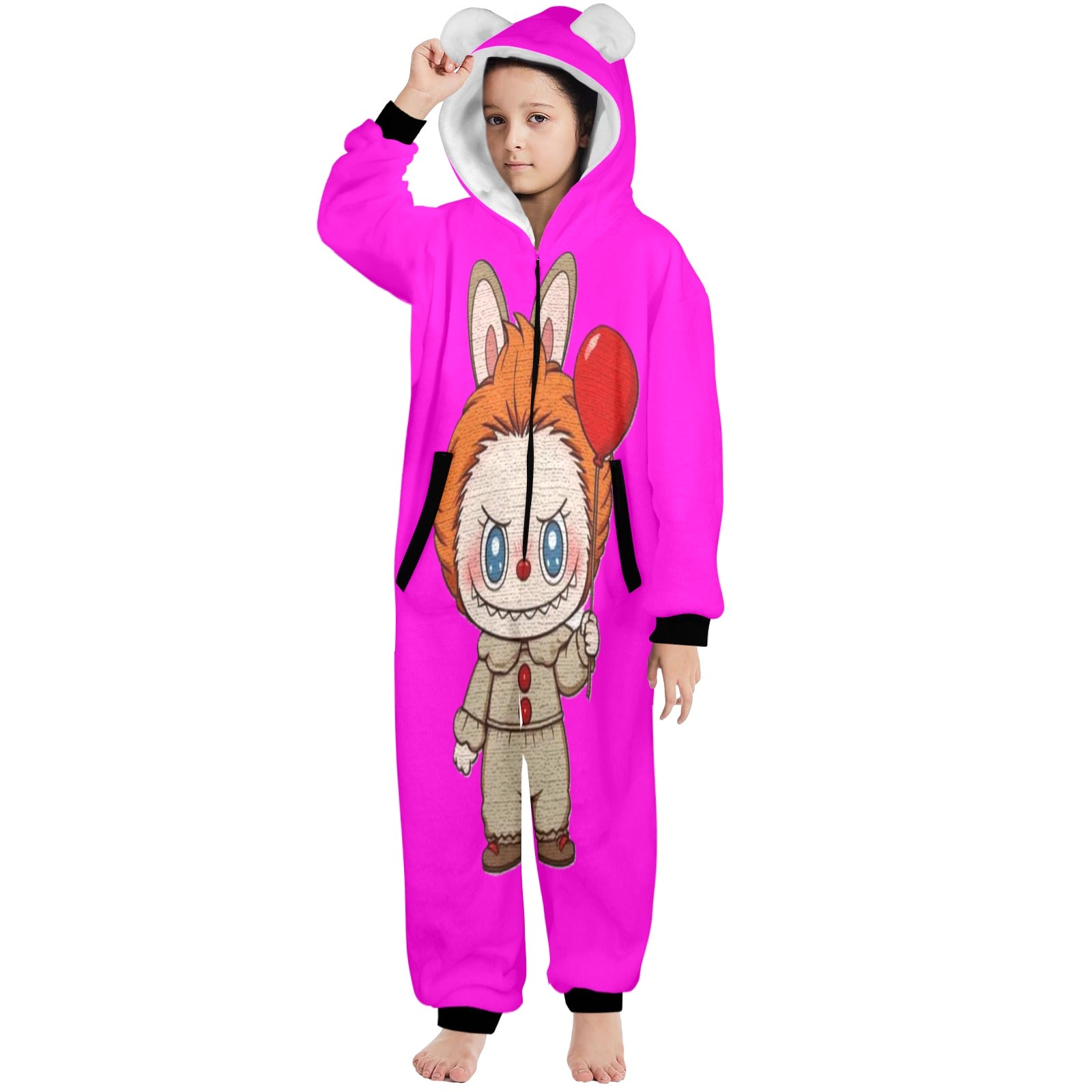 KSC's Halloween Big Kids Onesies Unisex (8 to 15 Years) It Clown Labubu