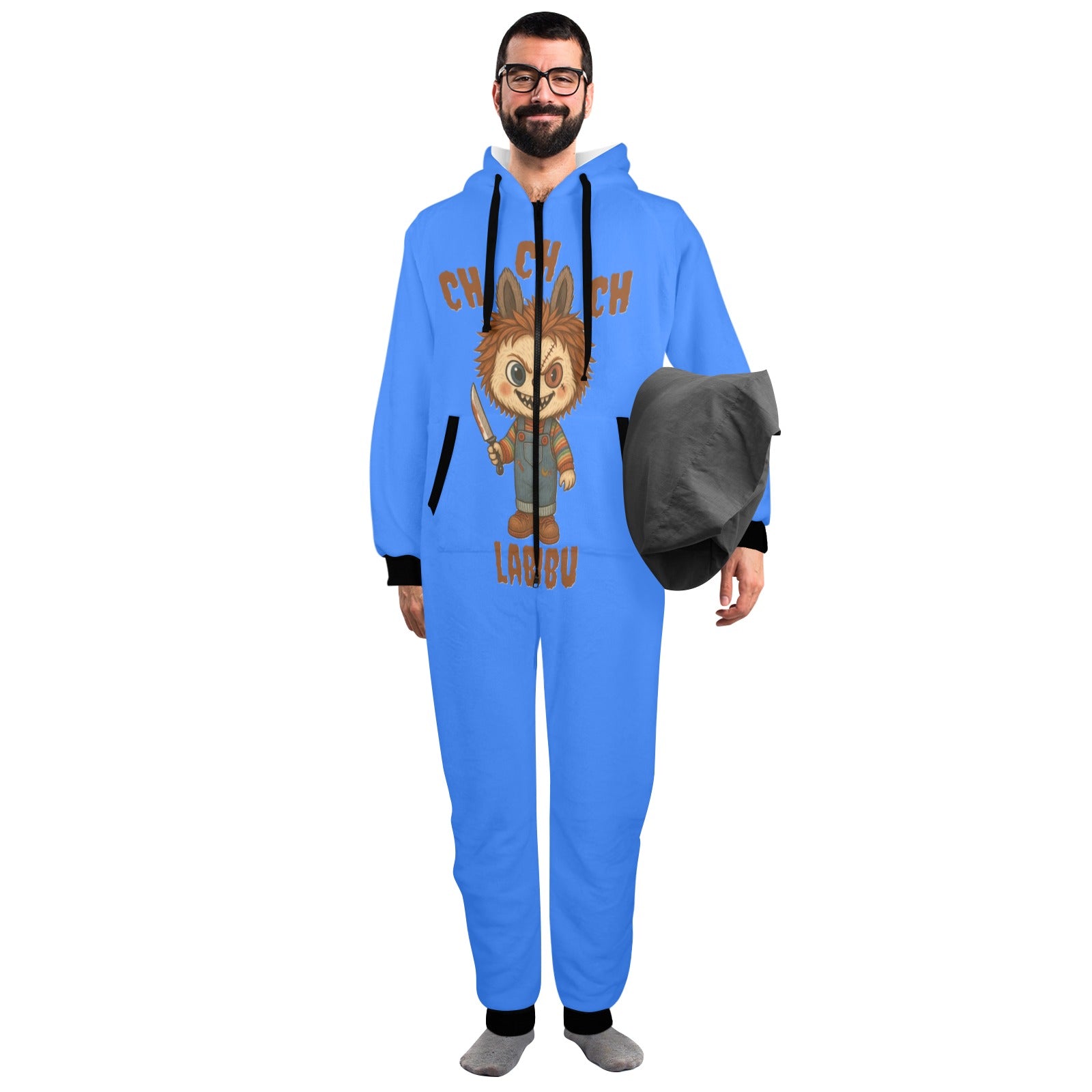 KSC's Exclusive Halloween Adult Unisex Onesie - Labubu Chucky CH CH CH
