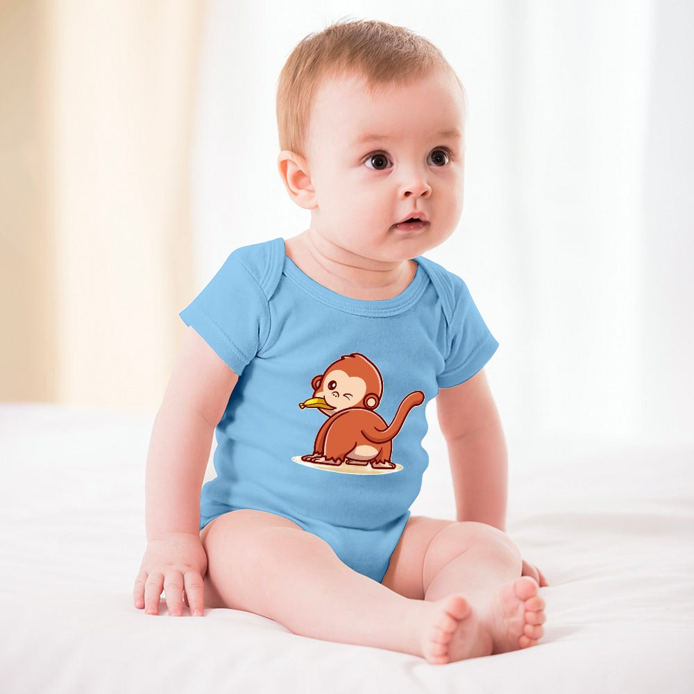 BABY BOY CLOTHING CARTOON PRINT DESIGNS BOYS Short -Sleeve Baby's Bodysuit - CARTOON PRINTS
