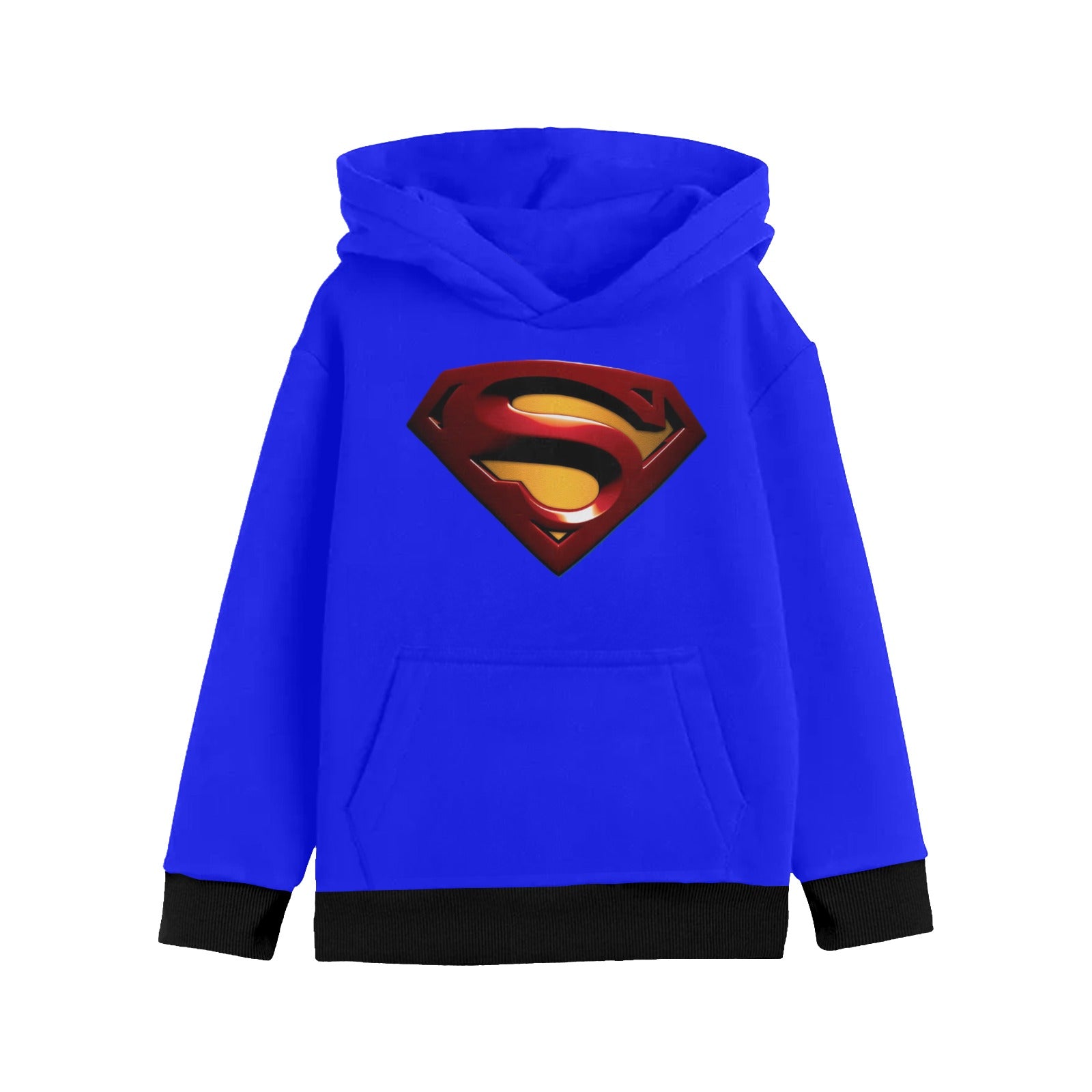 Super Hero Pattern -Little Boys' Long Sleeve Hoodie