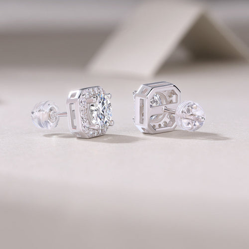 Moshan Diamond Luxury And Fashionable Silver Earrings