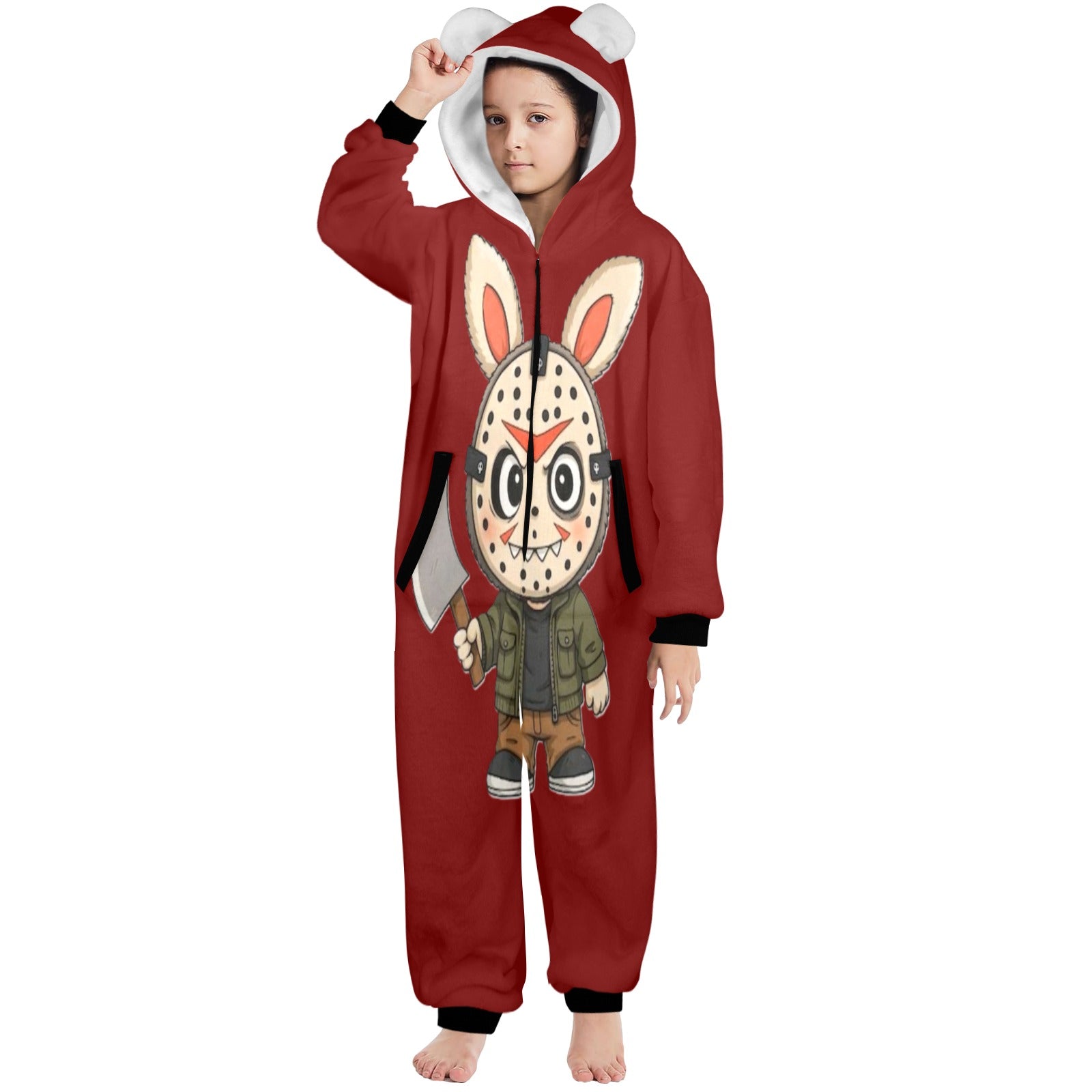 KSC's Halloween Big Kids Unisex Onesies (8 to 15 Years) Friday 13th Labubu