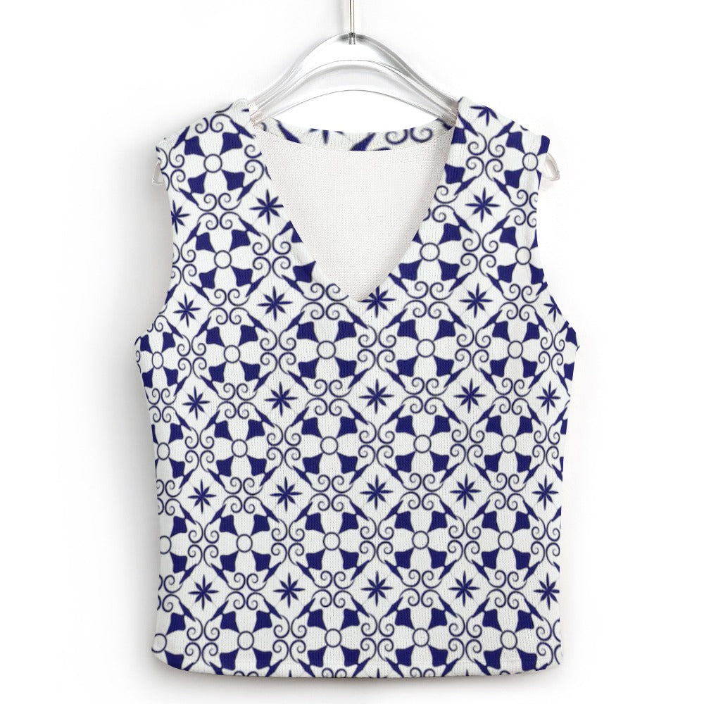 KSC's Custom Vest Designs Women's Long Sleeve Button Knit Vest - 10 OPTIONS INSIDE