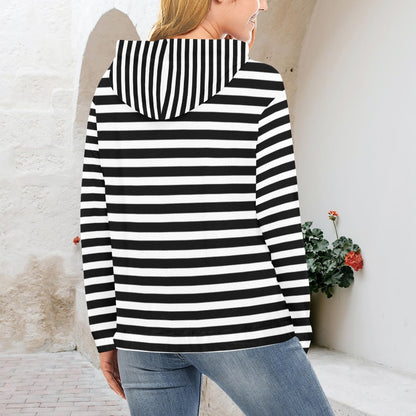 KSC's Exclusive Women's Stripe Design Hoodies Collection (10 Options) Hoodie (Model H13)