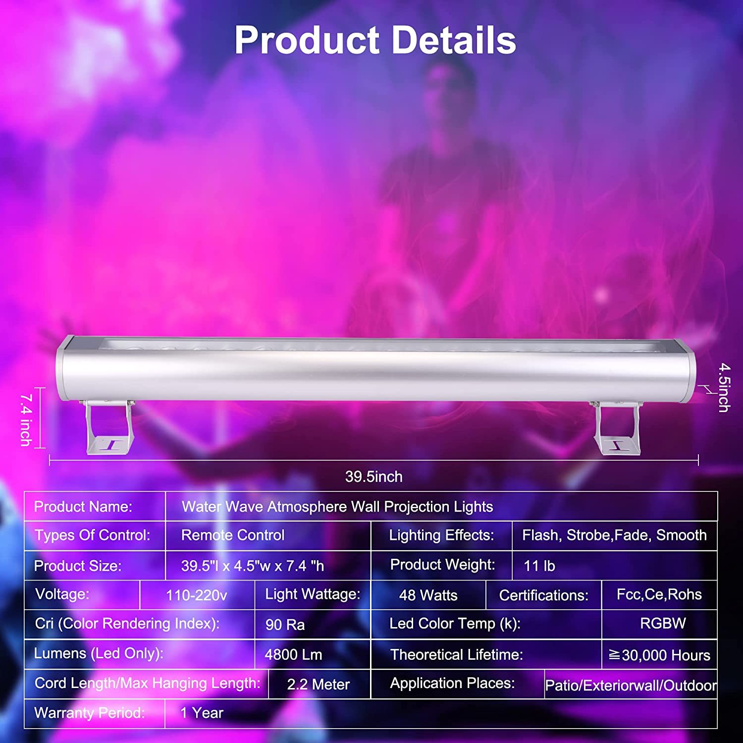 AURORA SKY LIGHT PROJECTOR - EP LIGHT Oudoor Waterproof RGBCW LED Projector Wall light Ambient Background Light Aurora Sky Wall Projector