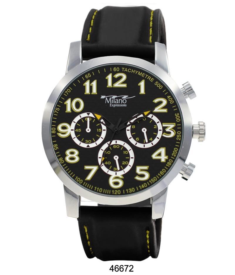 Fort Wayne M Milano Expressions Black Rubber Strap Watch with Black Case and Black Dial