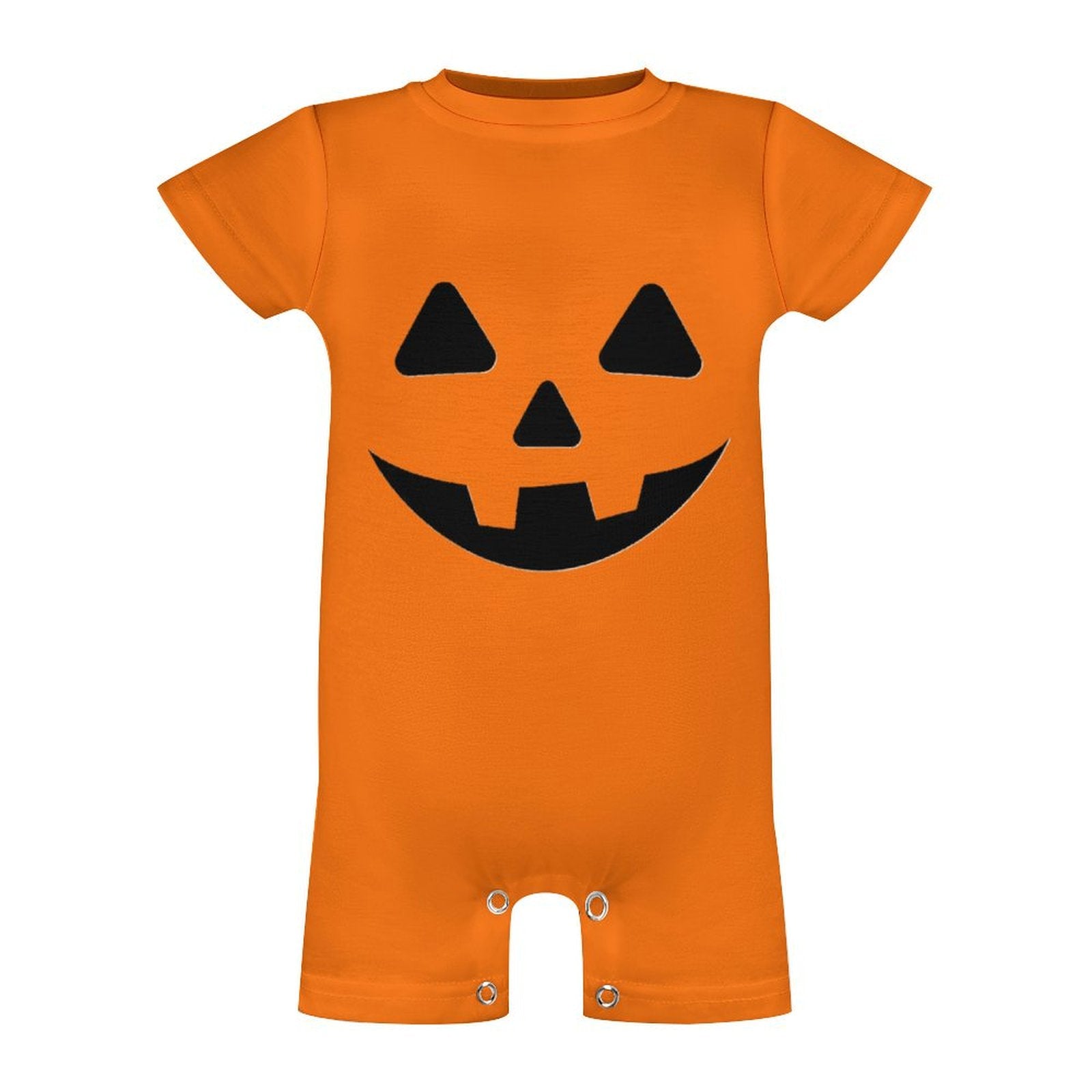 Baby Halloween Pumpkin Short-Sleeve Onesie Set Type 2
