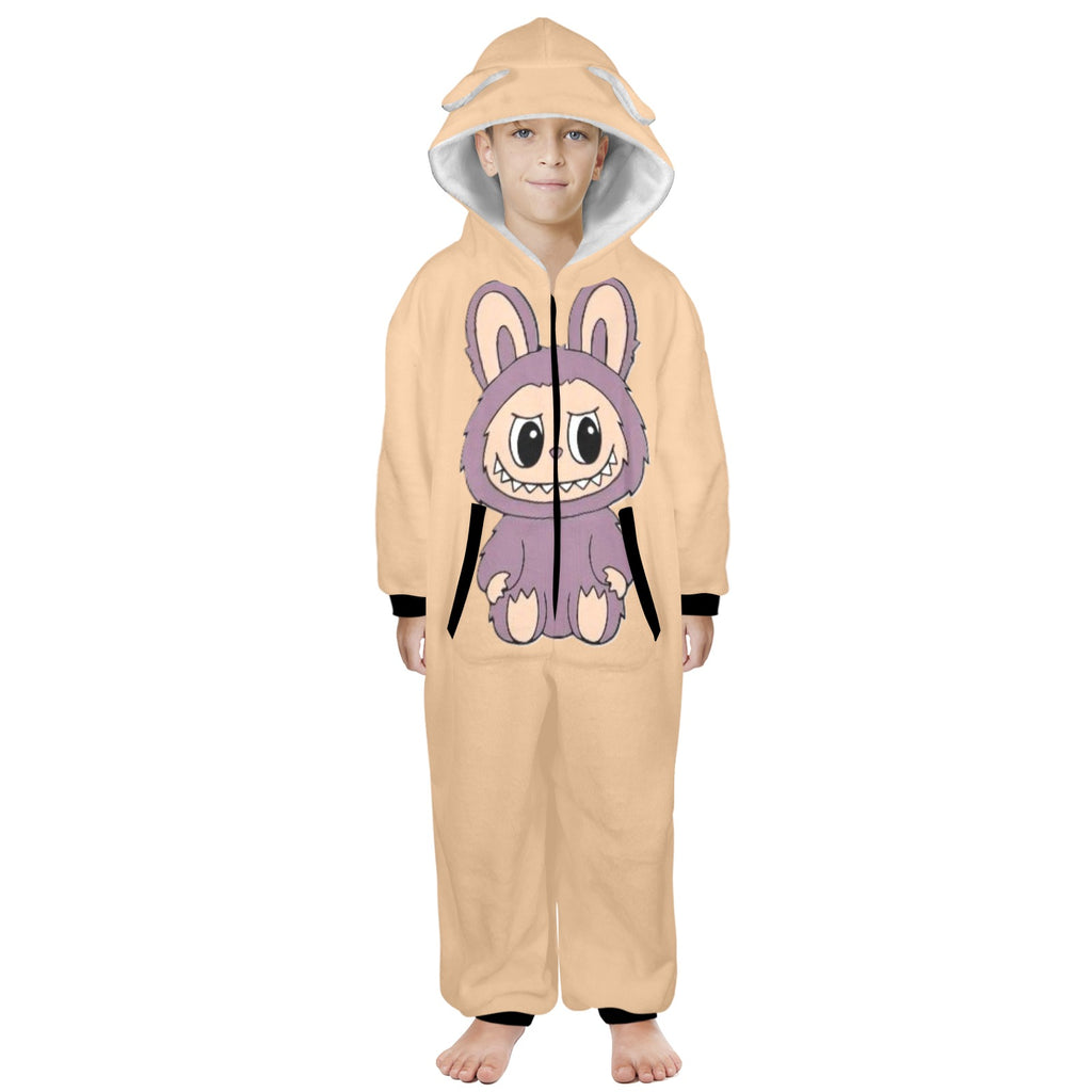 KSC's Exclusive Big Kids Onesie Labubu (8 to 15 Years) Tan Purple Labubu