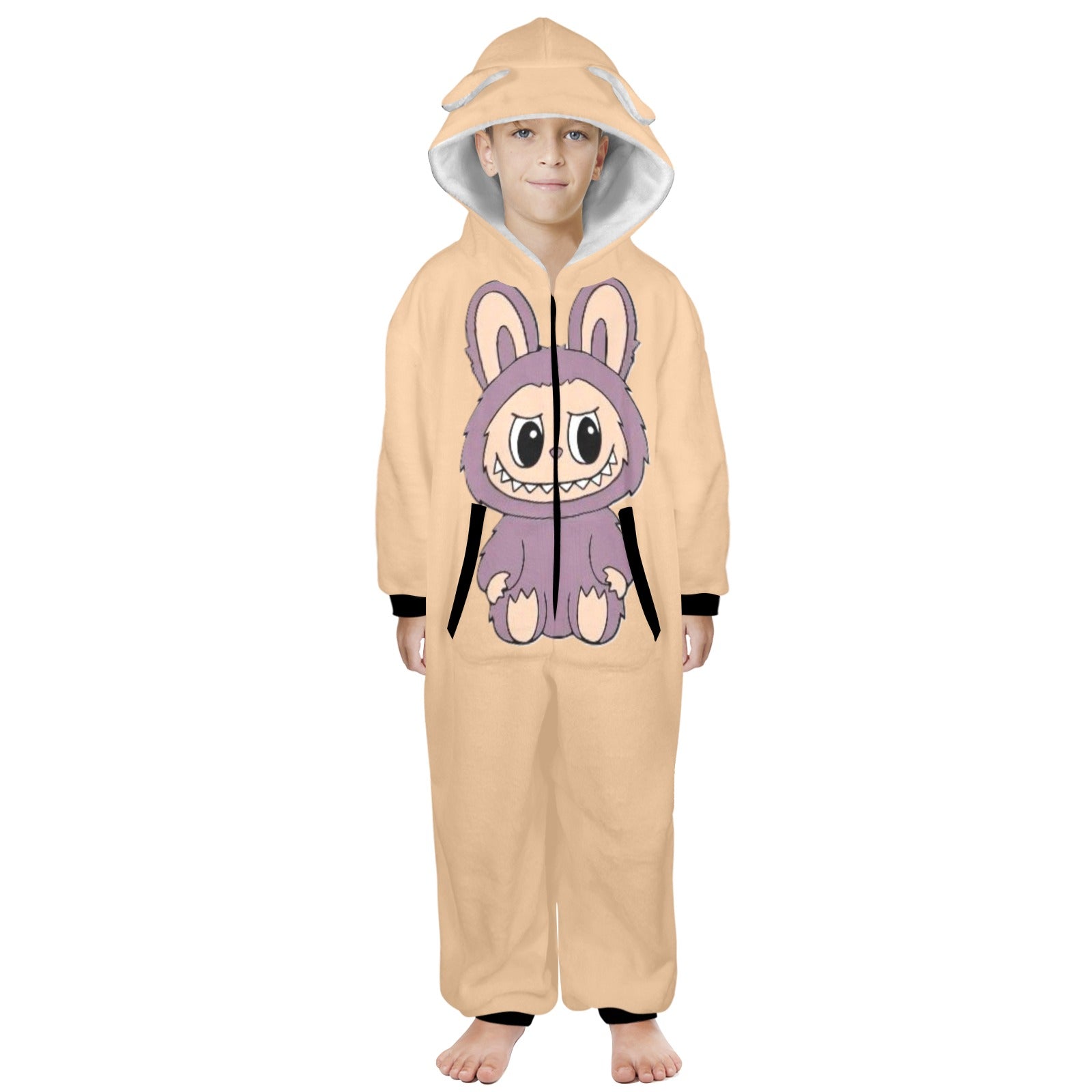 KSC's Exclusive Big Kids Onesie Labubu (8 to 15 Years) Tan Purple Labubu
