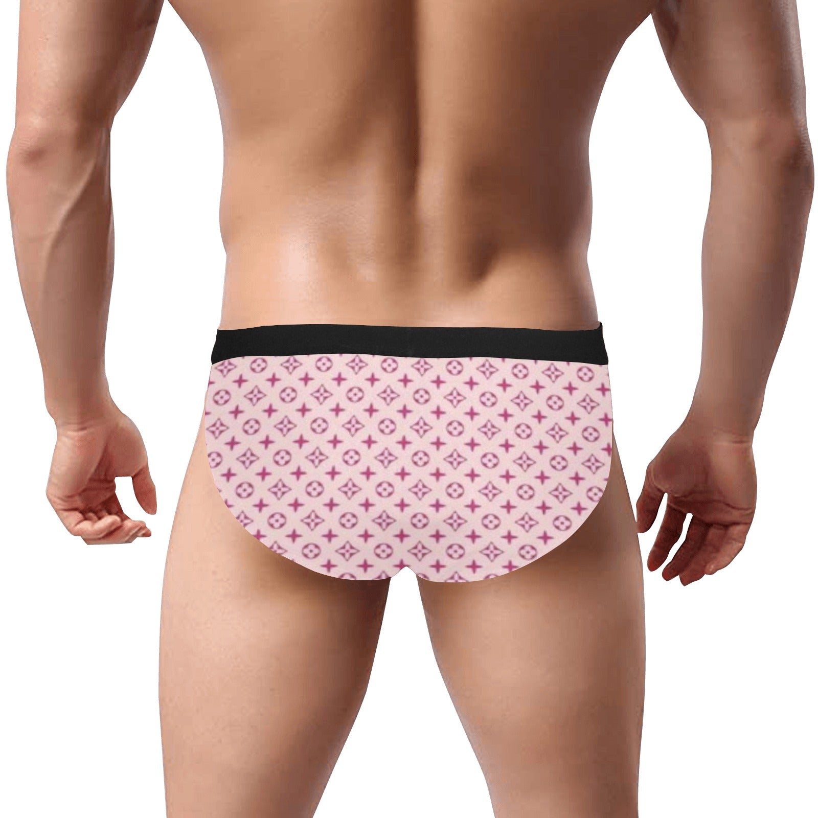 KSC's Custom Design Men's Pink Temple Mid Rise Briefs