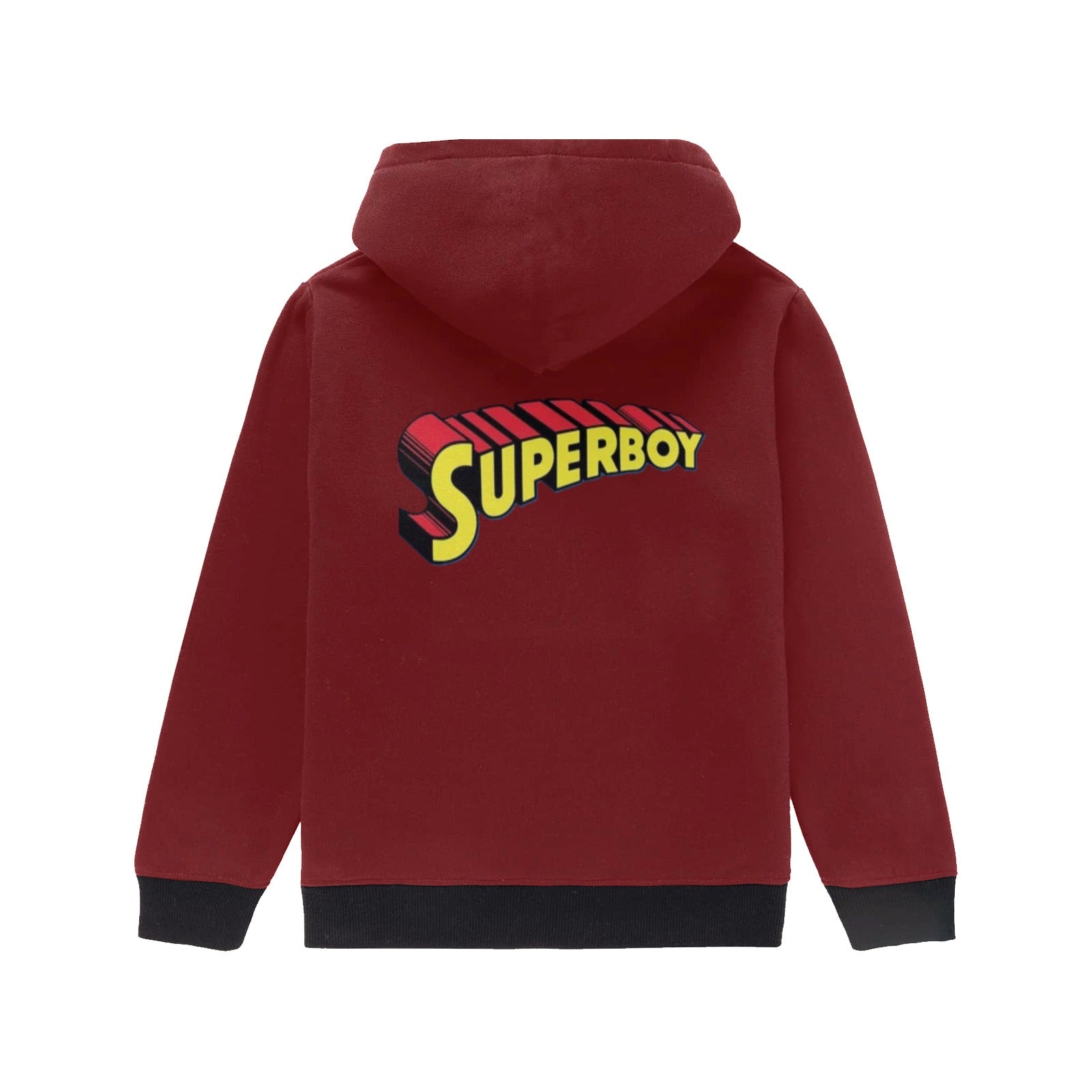 Super Hero Pattern -Little Boys' Long Sleeve Hoodie