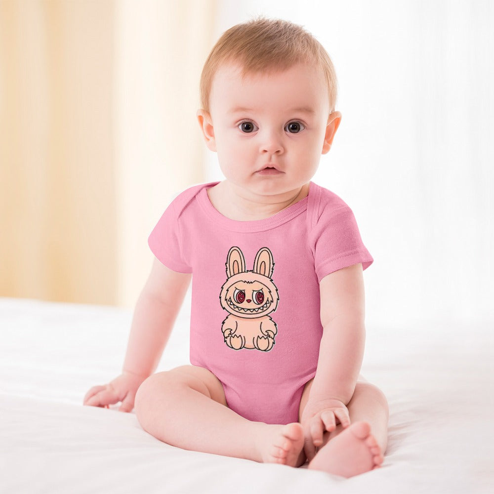 KSC's Cute Baby Labubu Girl Body Suit -Short -Sleeve Baby's Bodysuit