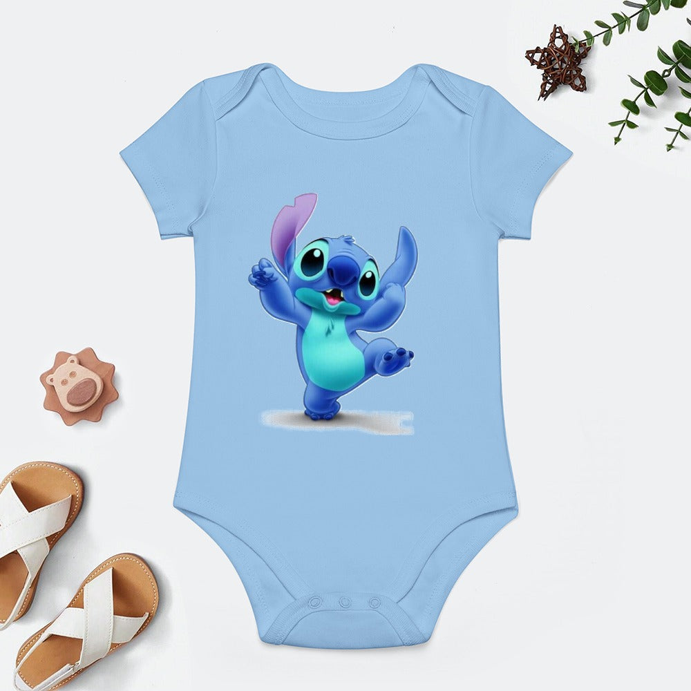 BABY BOY CLOTHING CARTOON PRINT DESIGNS BOYS Short -Sleeve Baby's Bodysuit - CARTOON PRINTS