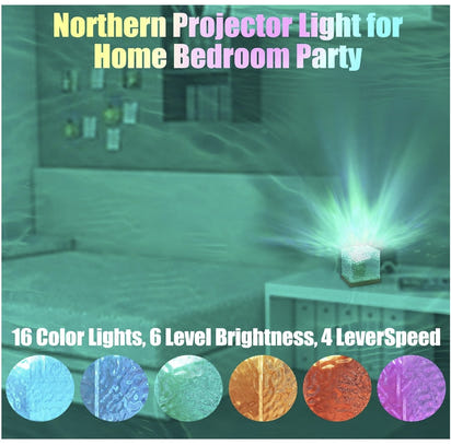 🌊✨ Viral Vibes Only: 16-Color Ocean Wave Projector ✨🌊 16 Color Ocean Wave Projector Light