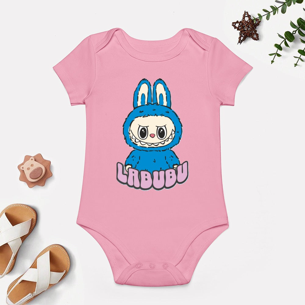 KSC's Cute Baby Labubu Girl Body Suit -Short -Sleeve Baby's Bodysuit