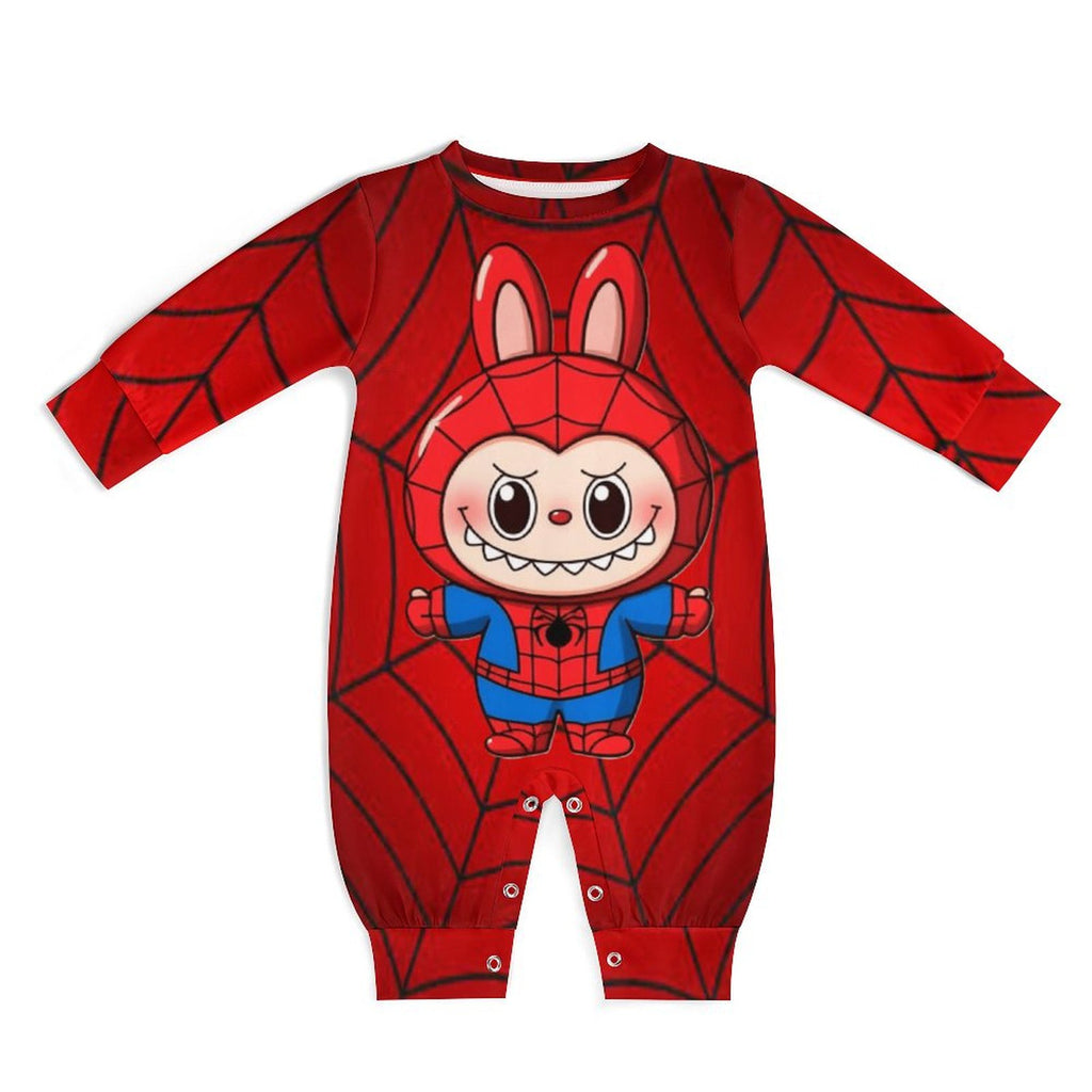 Spiderman Labubu Onesie Romper Long Sleeve with Hat