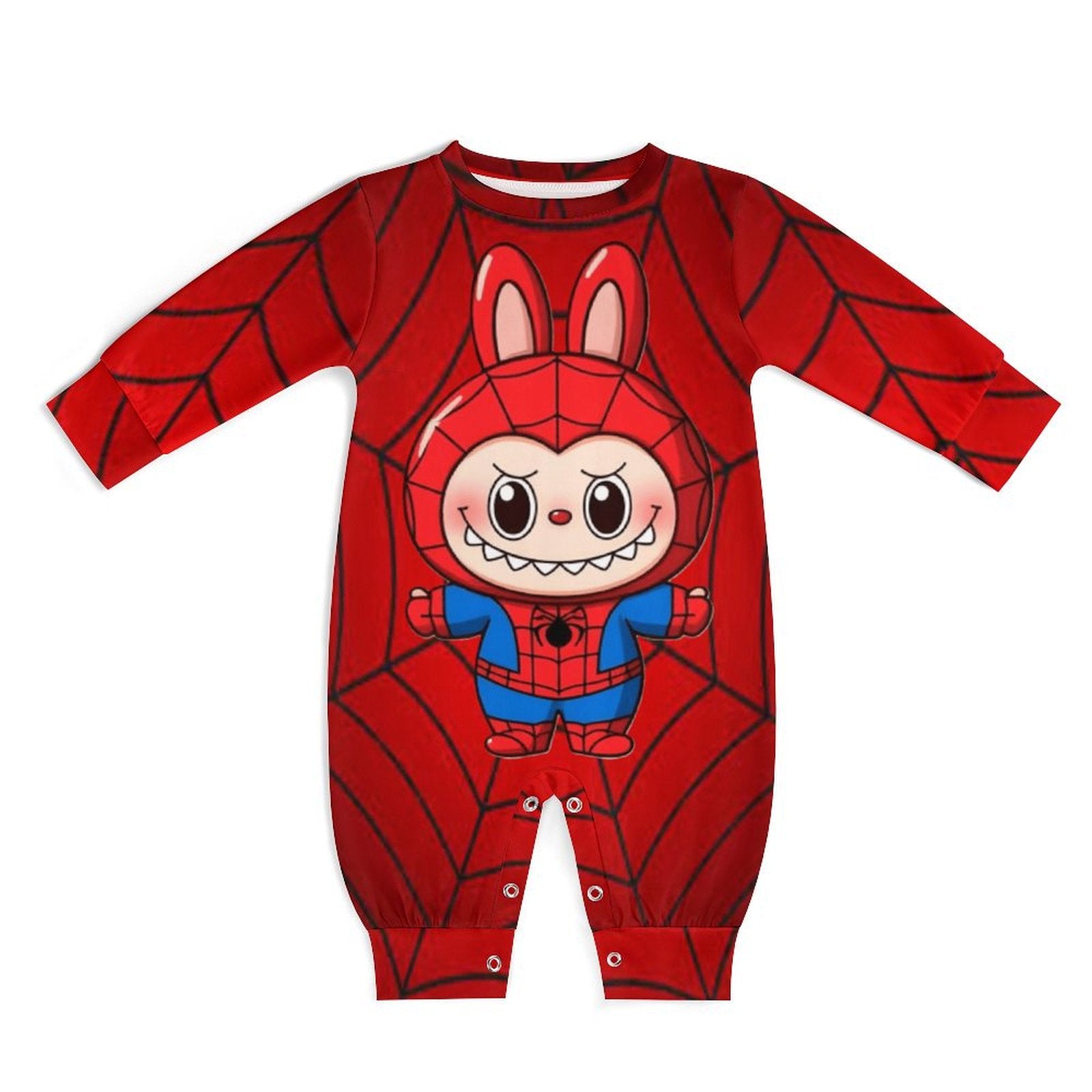 Spiderman Labubu Onesie Romper Long Sleeve with Hat