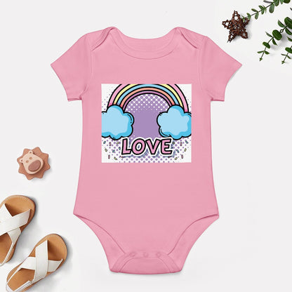 BABY GIRL CLOTHING CARTOON PRINT DESIGNS GIRL Short -Sleeve Baby's Bodysuit - CARTOON PRINTS