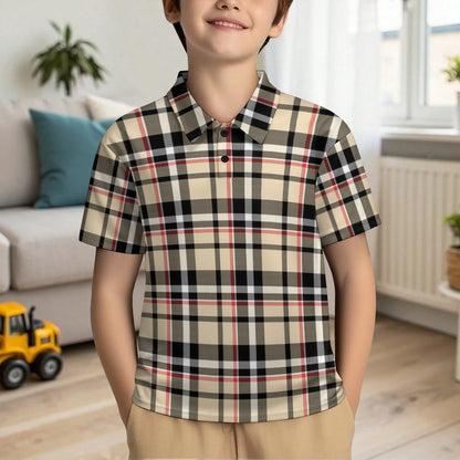 KSC's Exclusive Kids Designs- Young Men's/Boys New Kid's Shoulder buttoned polo shirt