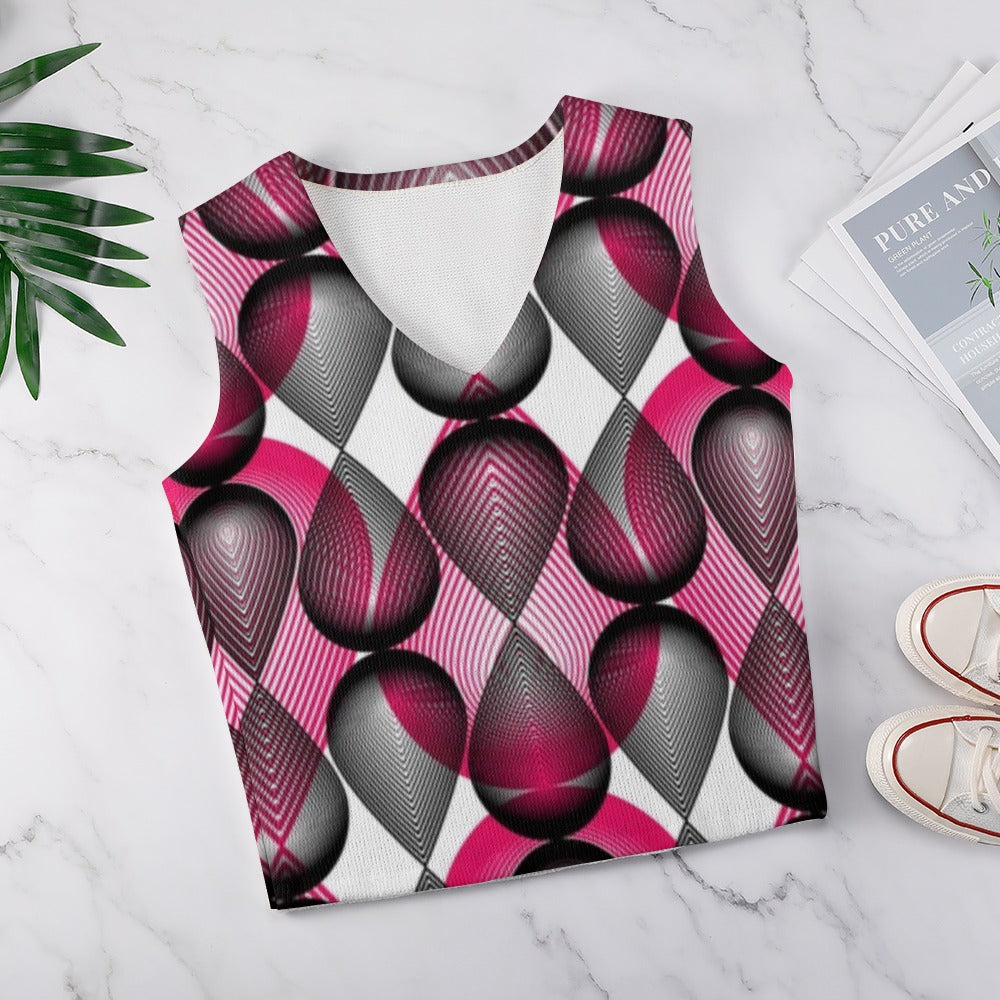 KSC's Custom Vest Designs Women's Long Sleeve Button Knit Vest - 10 OPTIONS INSIDE