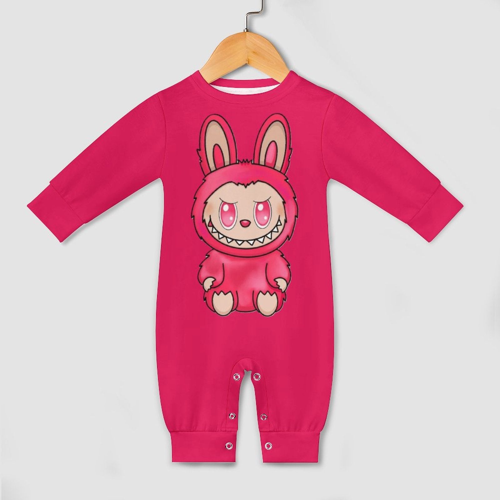 Baby Labubu Long Sleeve Onesie Romper with Hat