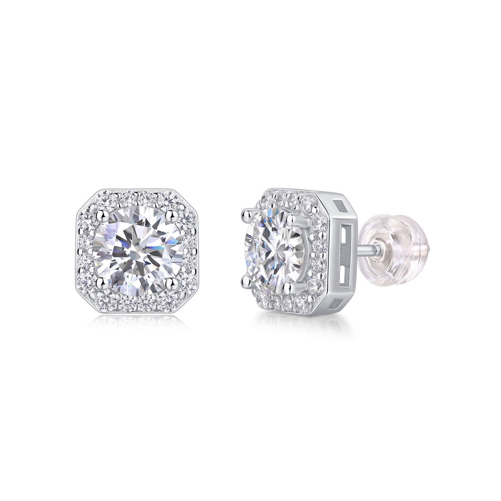 Moshan Diamond Luxury And Fashionable Silver Earrings