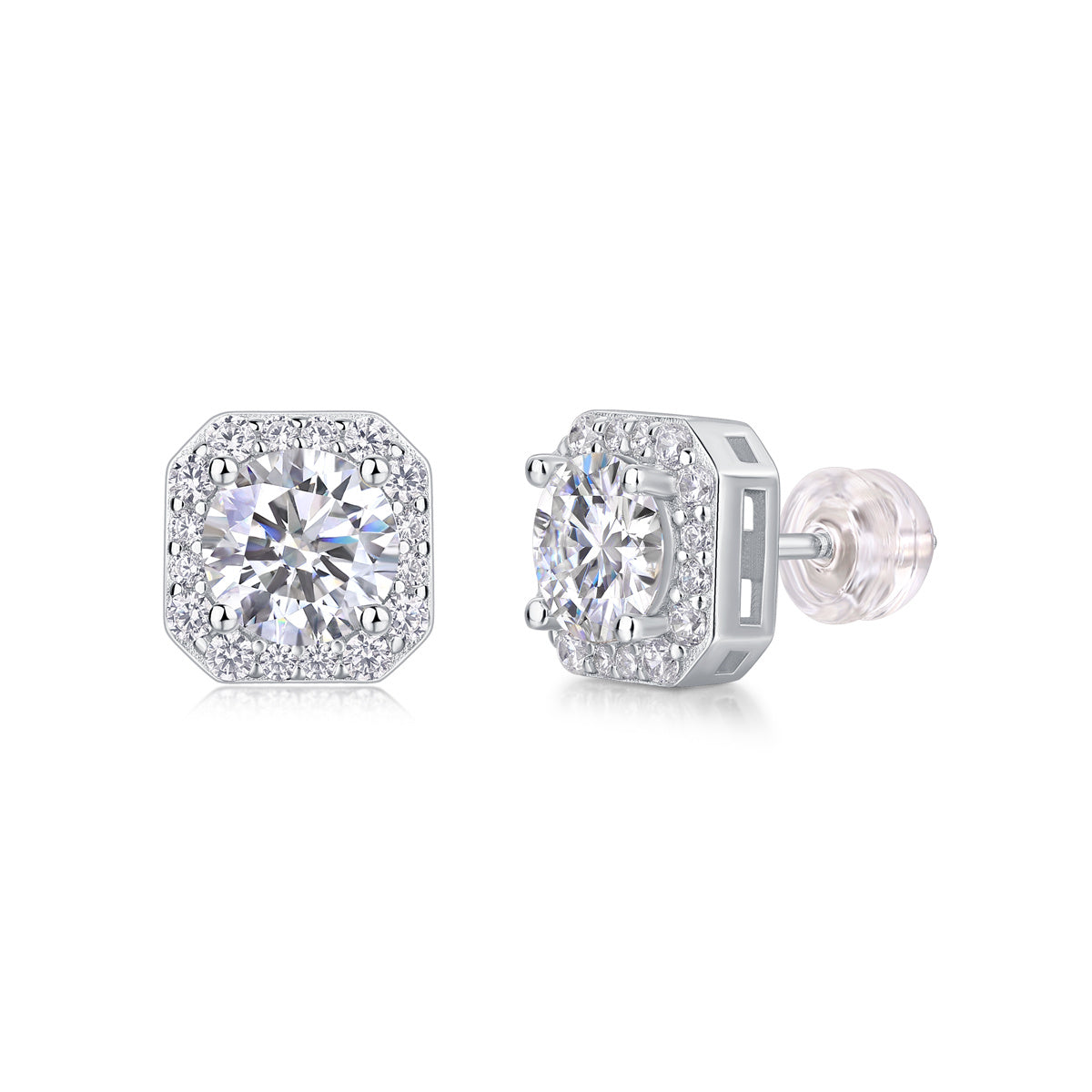 Moshan Diamond Luxury And Fashionable Silver Earrings