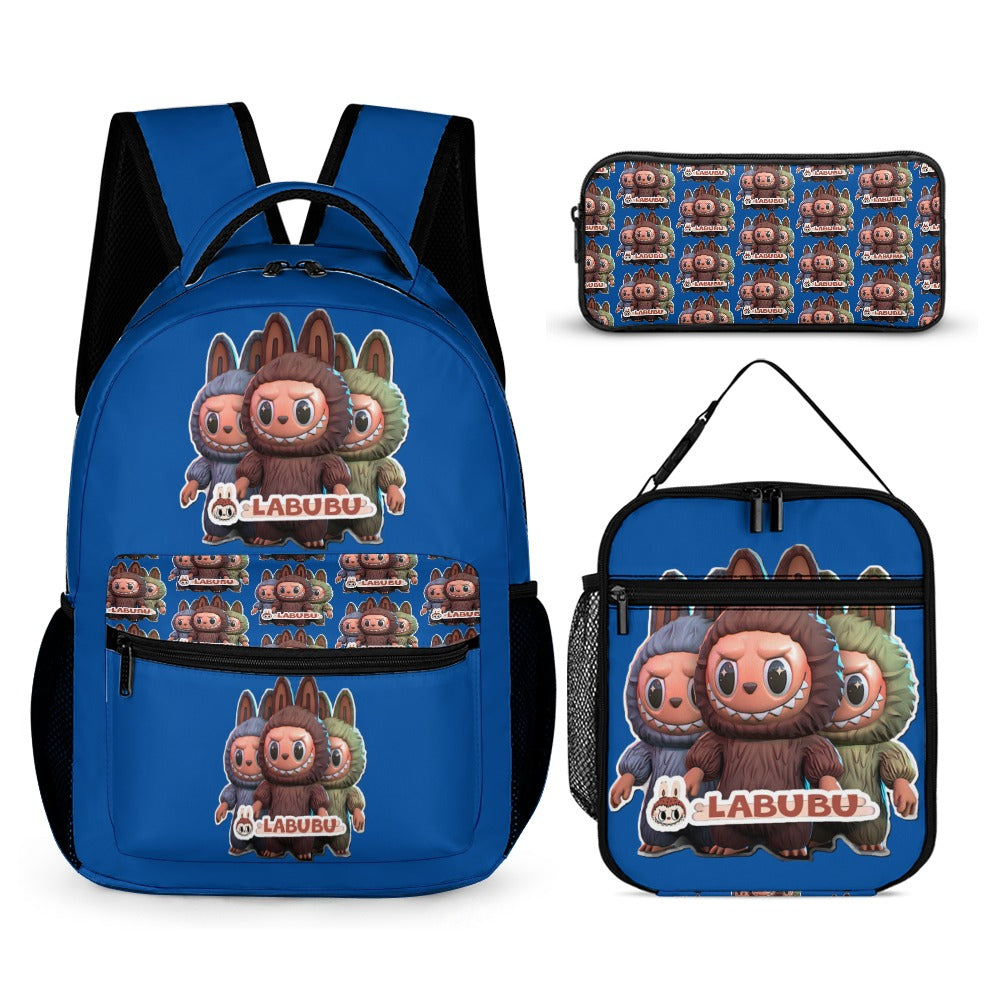 NEW Three Piece Labubu Backpack Bundle - 9 different options  - Back To School Deal